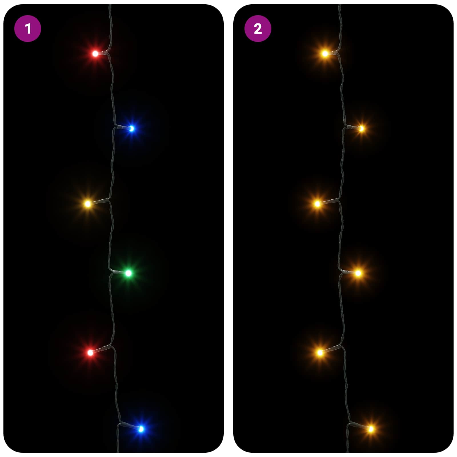 Luci di Natale a due colori 2000 LED Multicolore 200 m