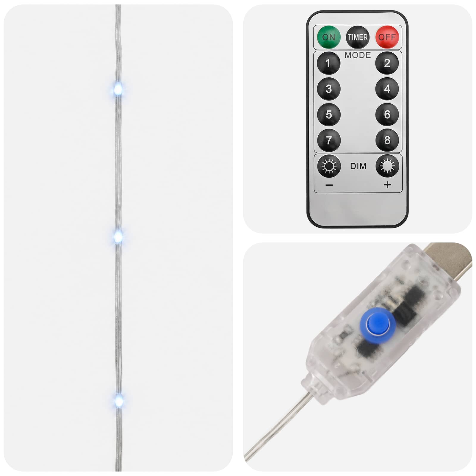 Luci a corda Trasparente 15 m PVC 150 LED