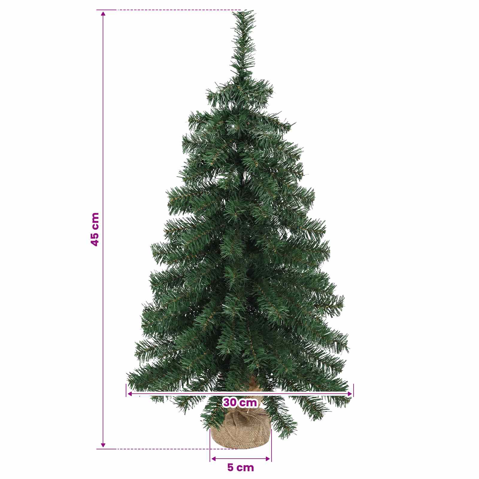 Albero di Natale Mini 45 cm PVC Verde