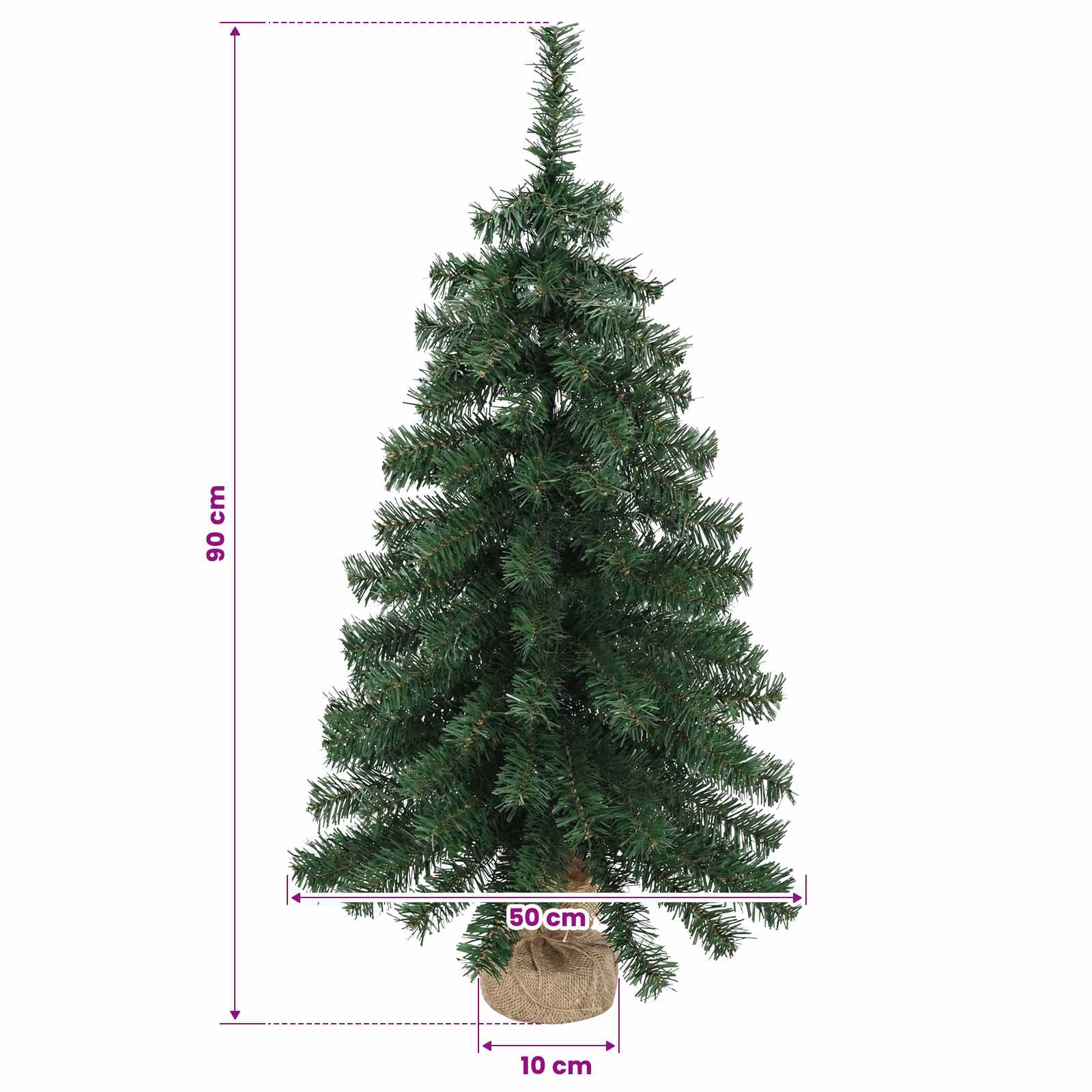 Albero di Natale Mini 90 cm PVC Verde