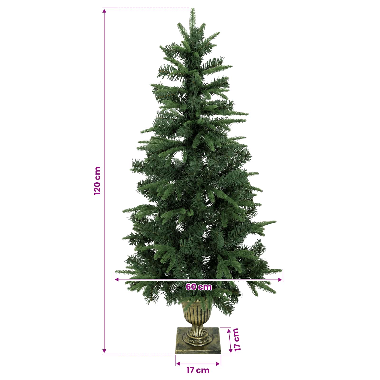 Albero di Natale Mini 120 cm PVC e PE Verde