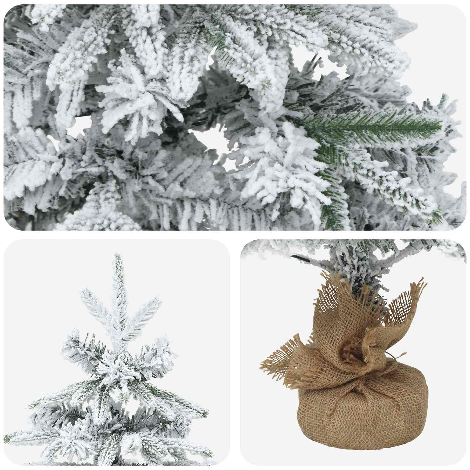 Albero di Natale Mini 90 cm PVC e PE Verde e Bianco
