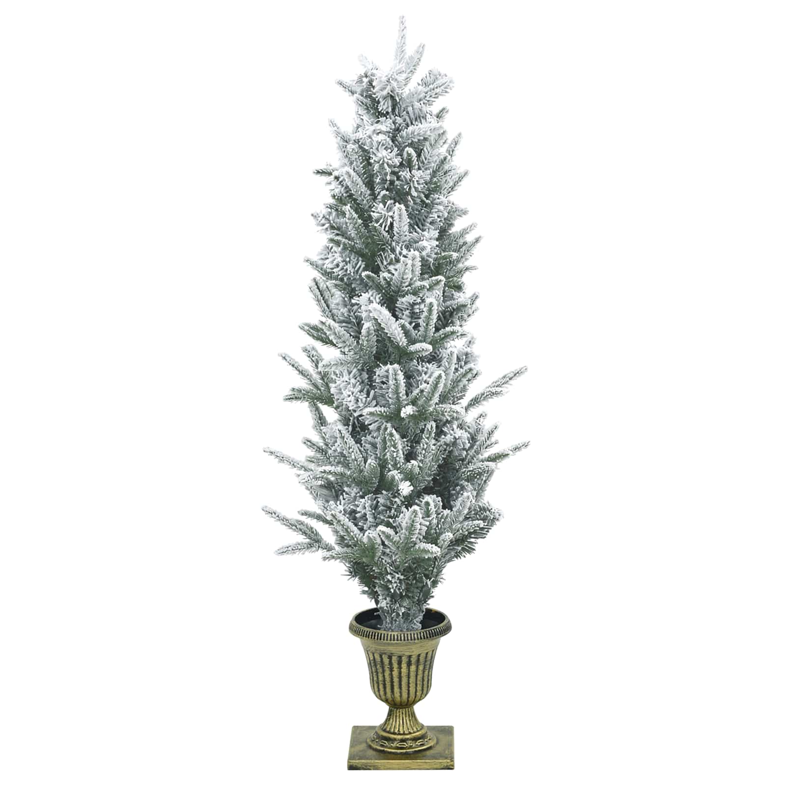 Albero di Natale Mini 120 cm PVC e PE Verde e Bianco