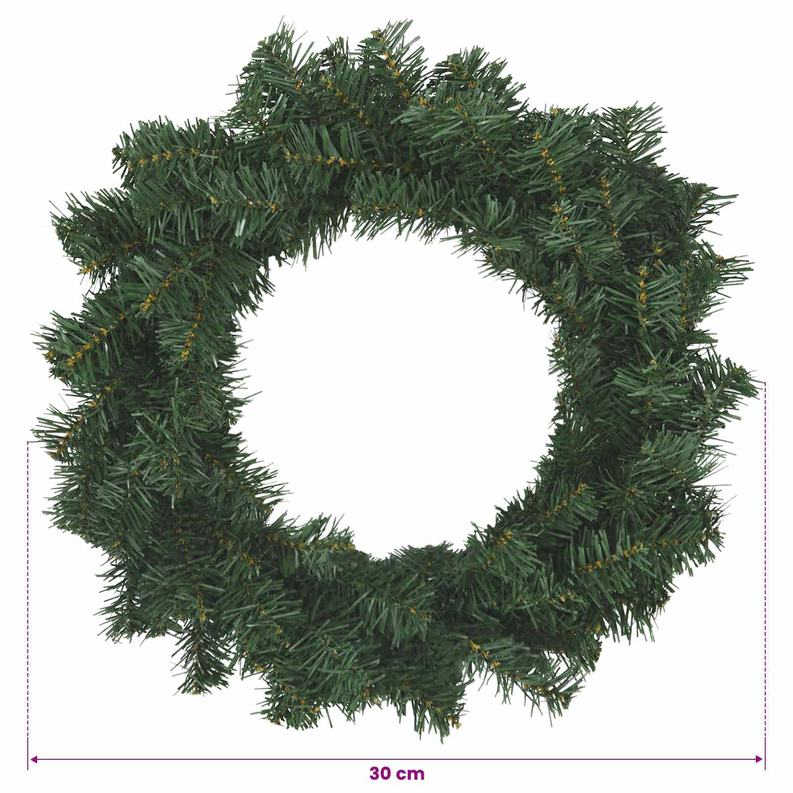 Ghirlanda di Natale Verde Ø 30 cm PVC