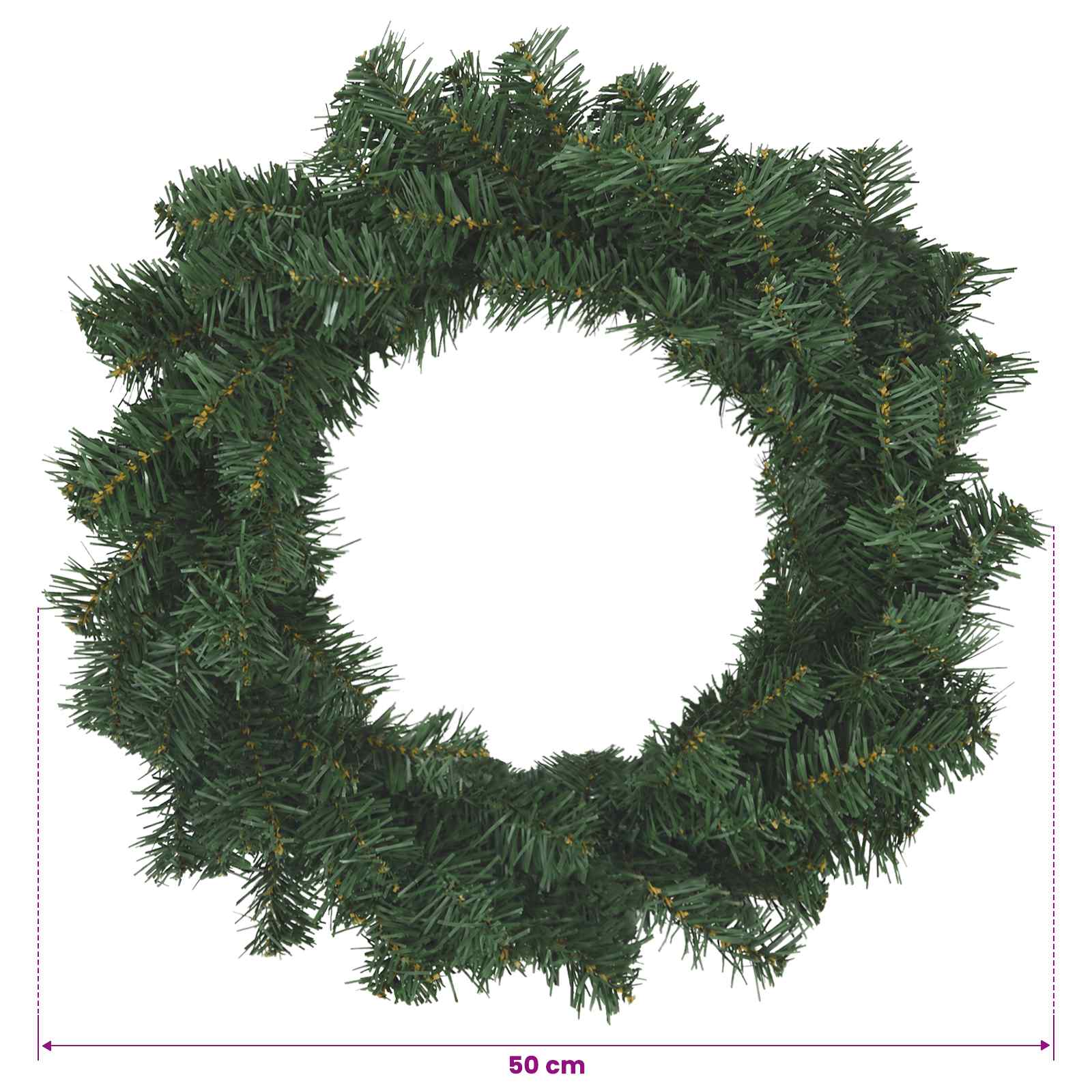 Ghirlanda di Natale Verde Ø 50 cm PVC