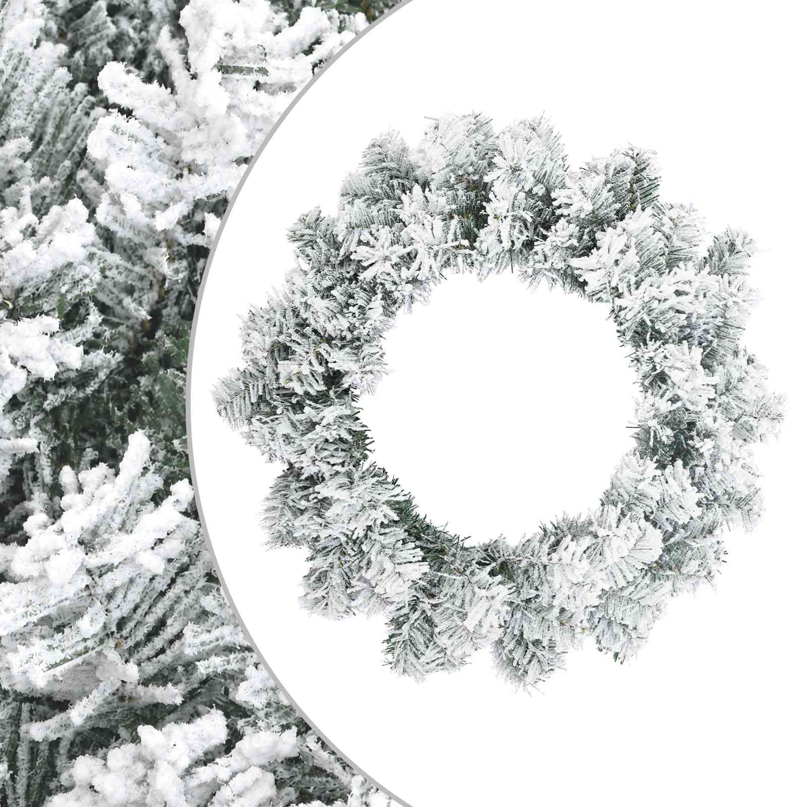 Ghirlanda di Natale Bianco Ø 50 cm PVC