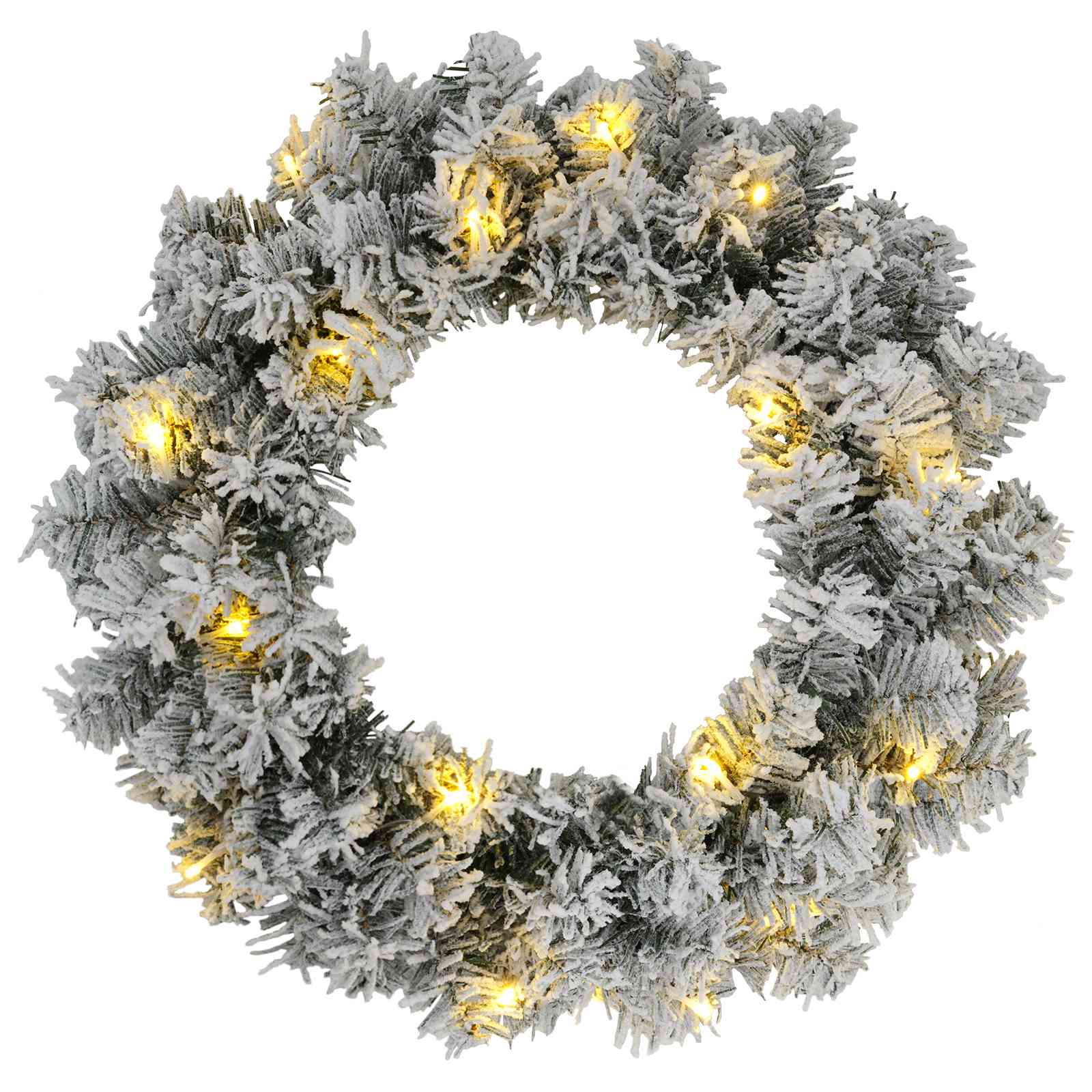 Ghirlanda di Natale Bianco Ø 30 cm PVC 25 LED