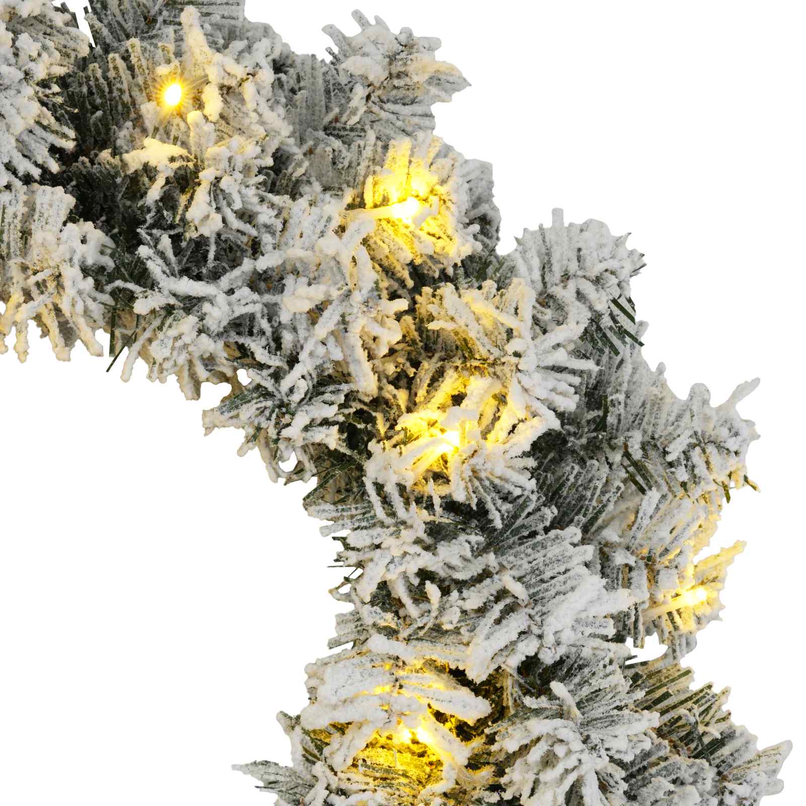 Ghirlanda di Natale Bianco Ø 30 cm PVC 25 LED