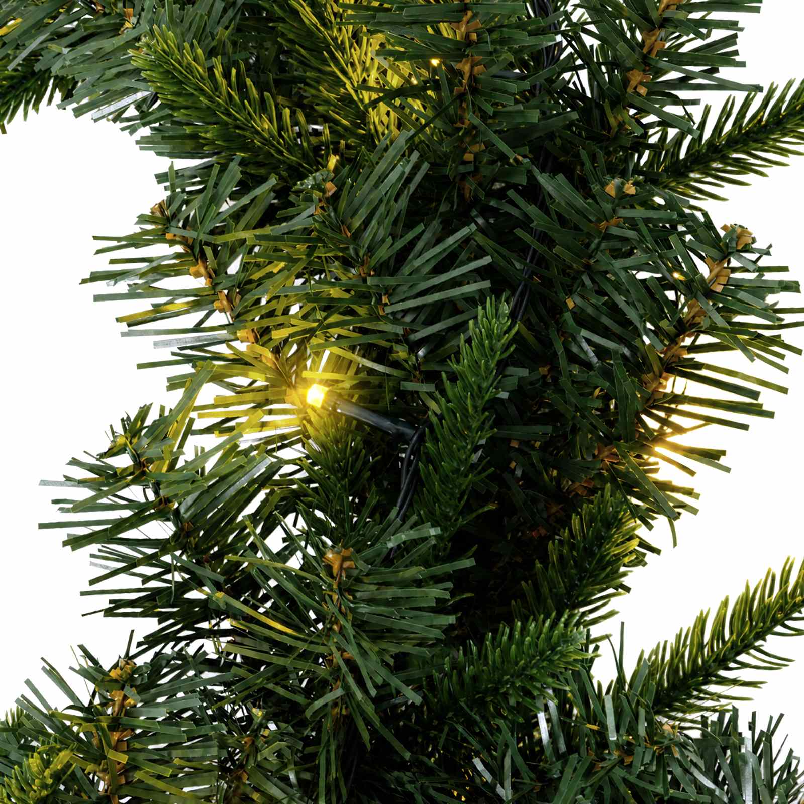 Ghirlanda di Natale Verde Ø 50 cm PVC e PE 25 LED