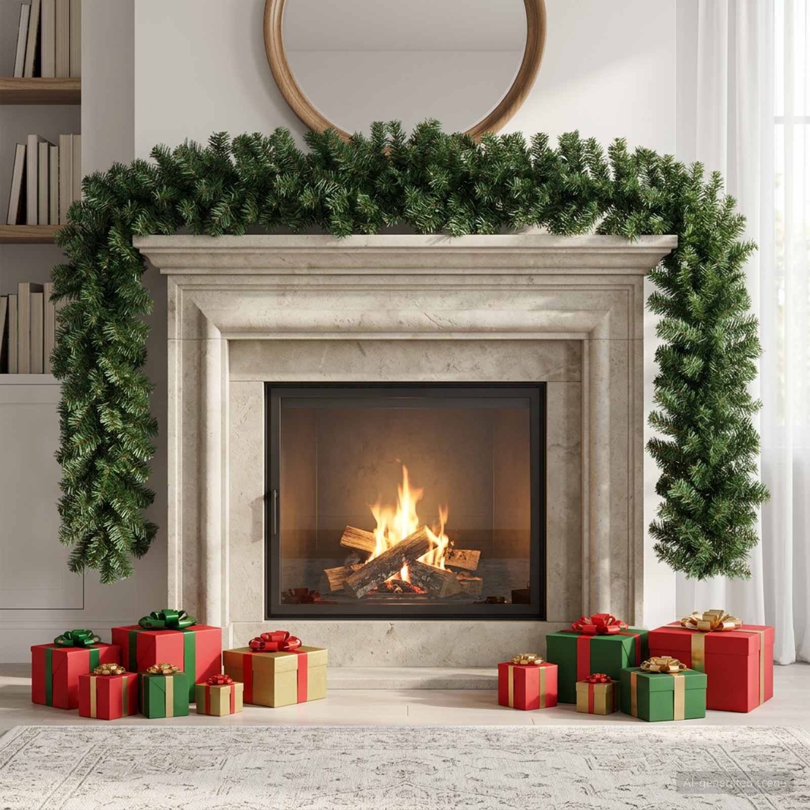 Ghirlanda di Natale Verde 270 cm PVC