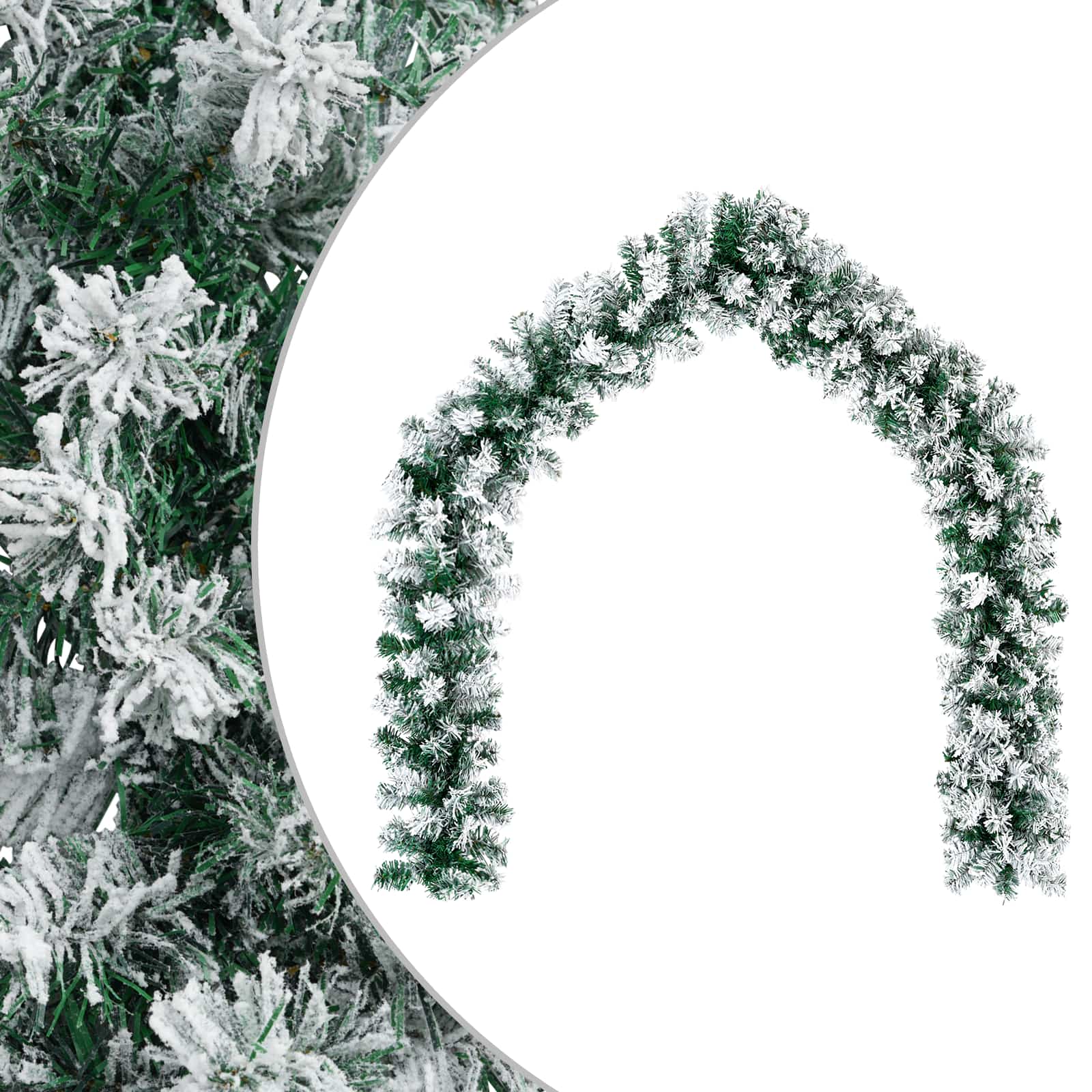 Ghirlanda di Natale Bianco 270 cm PVC