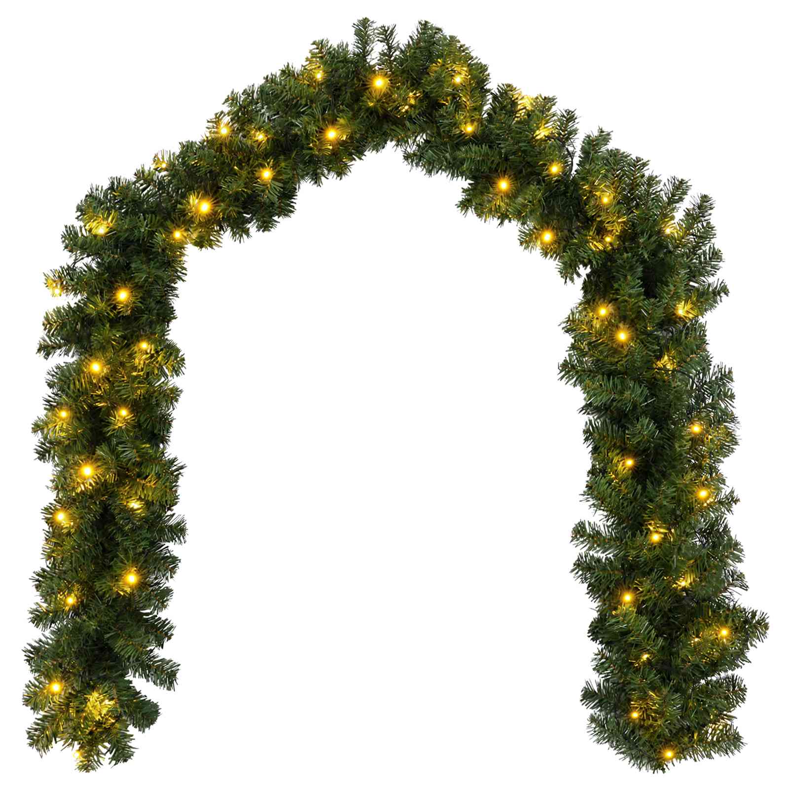 Ghirlanda di Natale Verde 270 cm PVC 50 LED