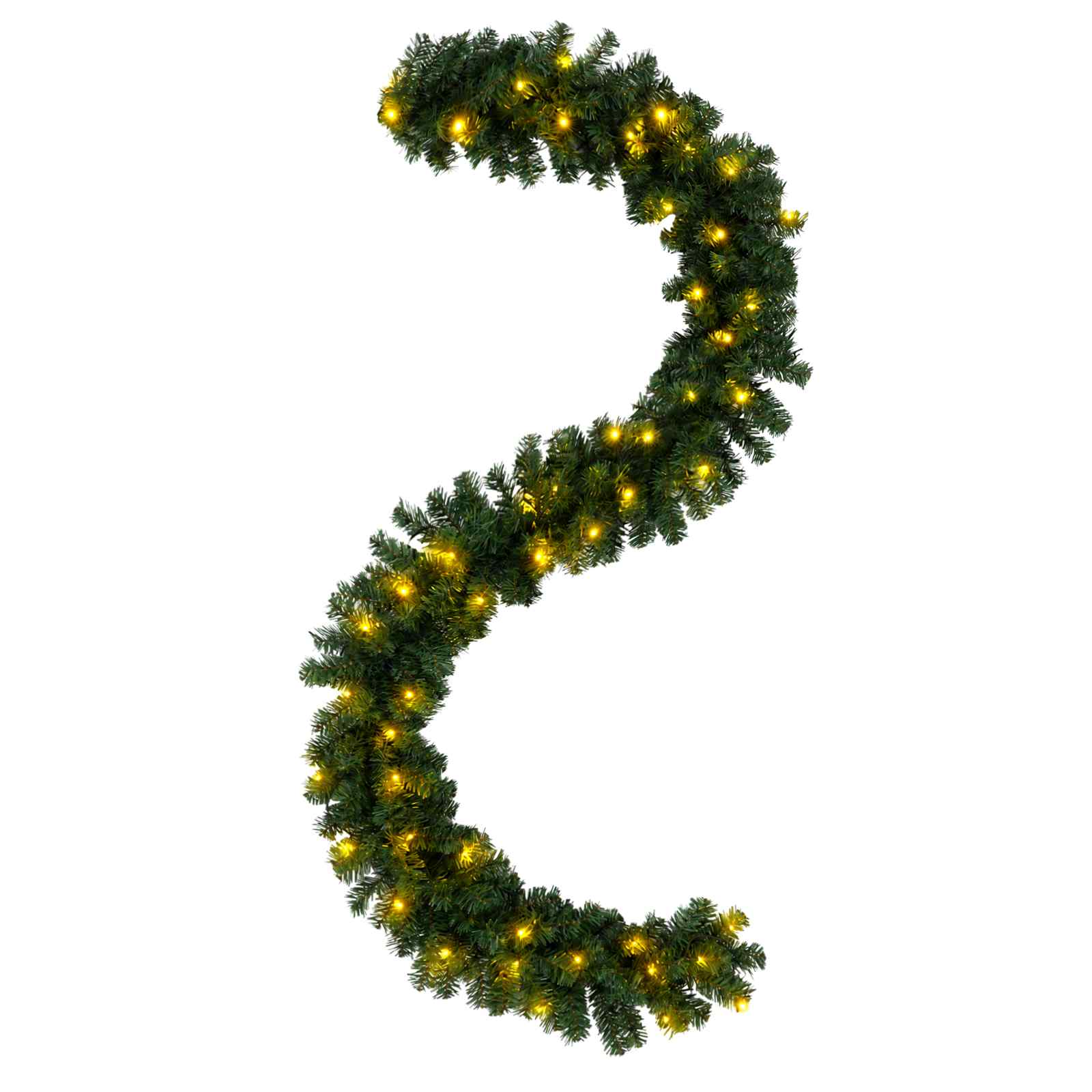 Ghirlanda di Natale Verde 270 cm PVC 50 LED