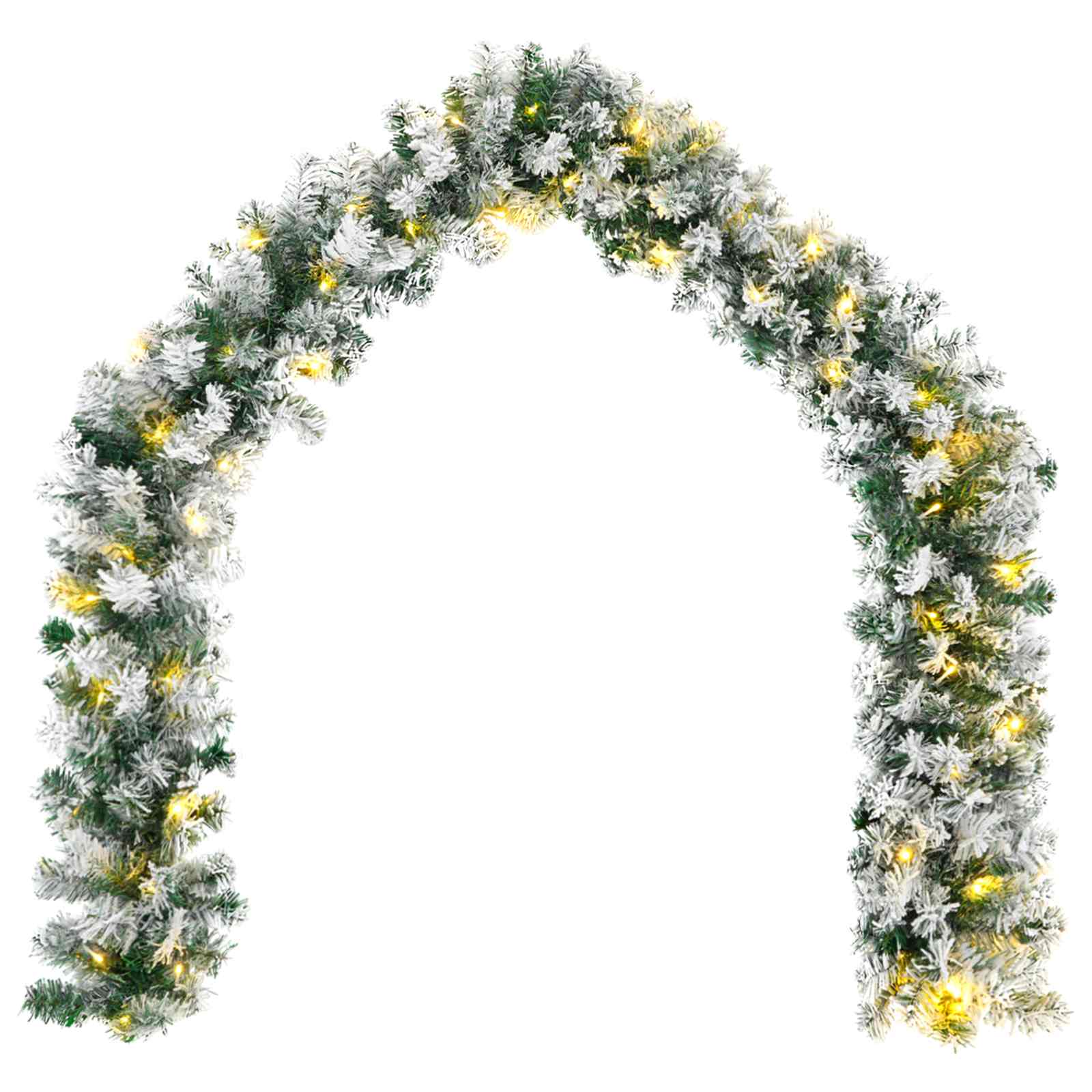 Ghirlanda di Natale Bianco 270 cm PVC 50 LED