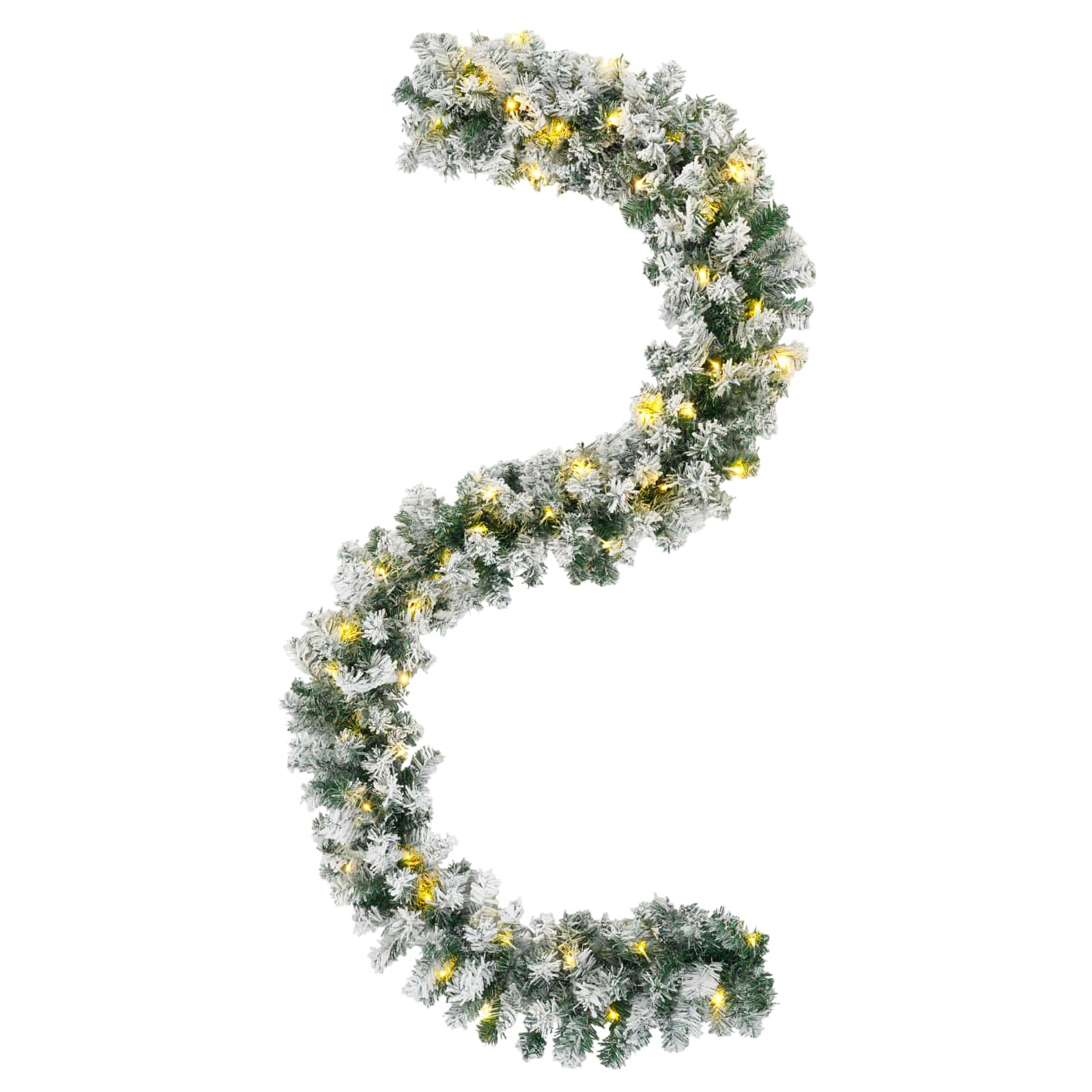 Ghirlanda di Natale Bianco 270 cm PVC 50 LED