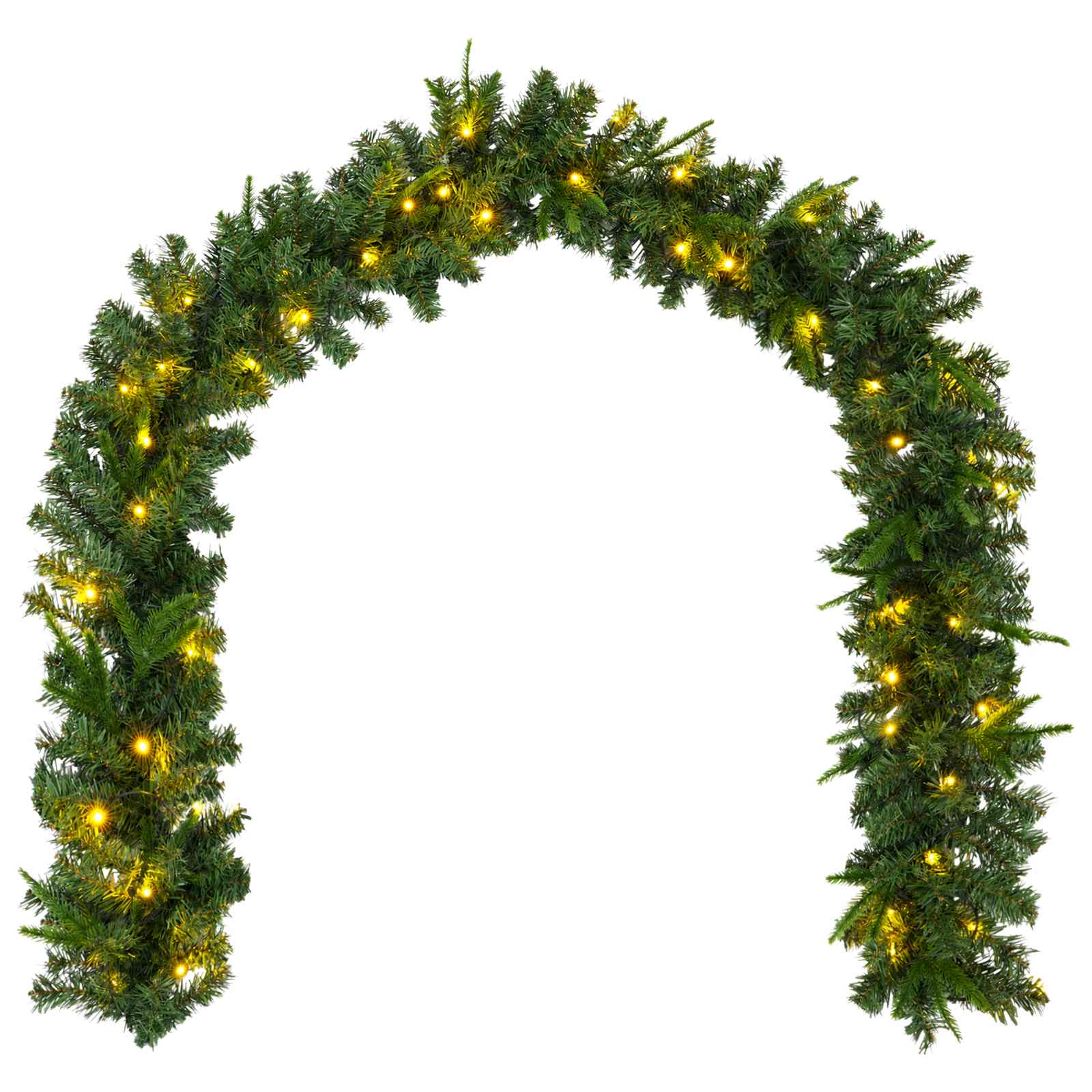 Ghirlanda di Natale Verde 270 cm PVC e PE 50 LED