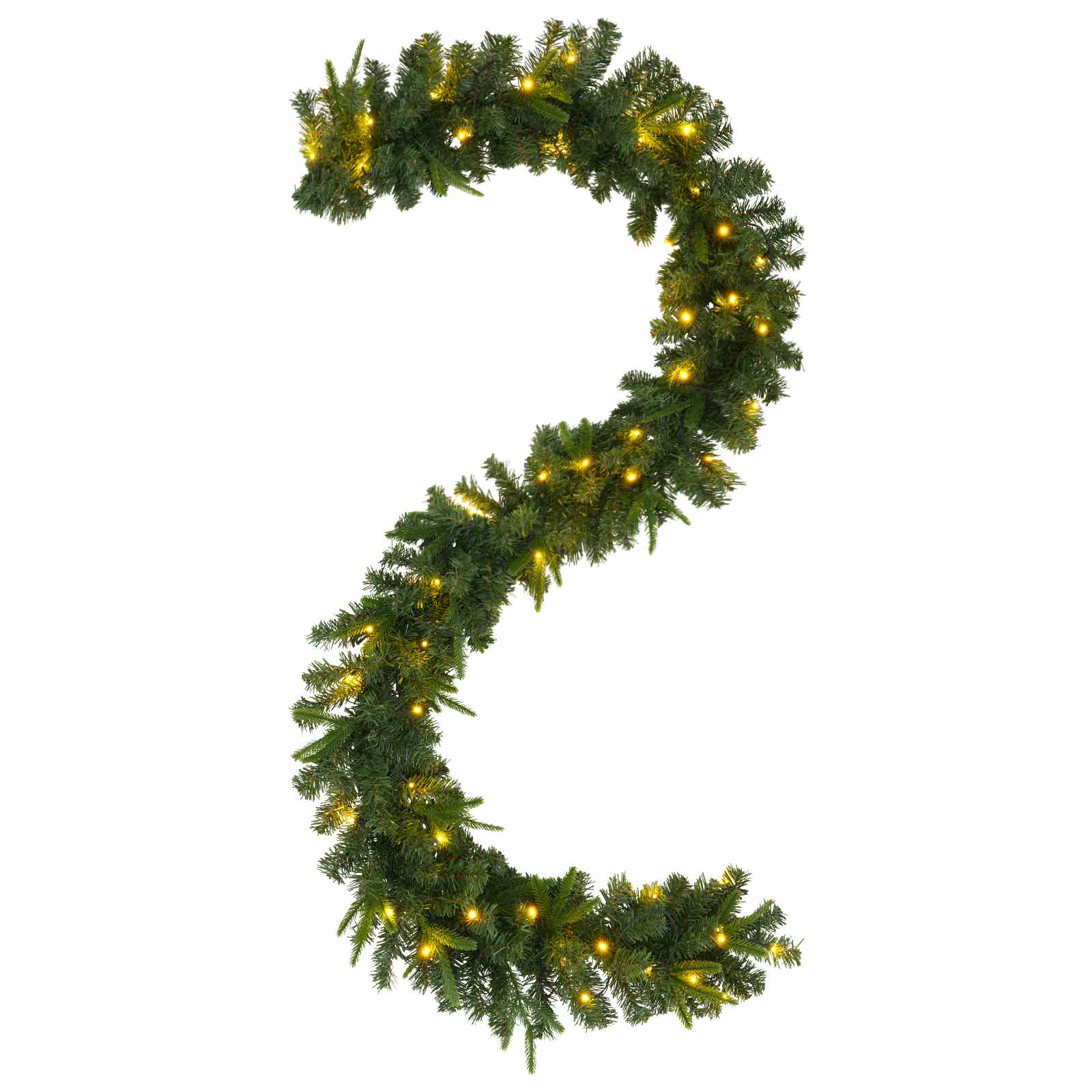 Ghirlanda di Natale Verde 270 cm PVC e PE 50 LED