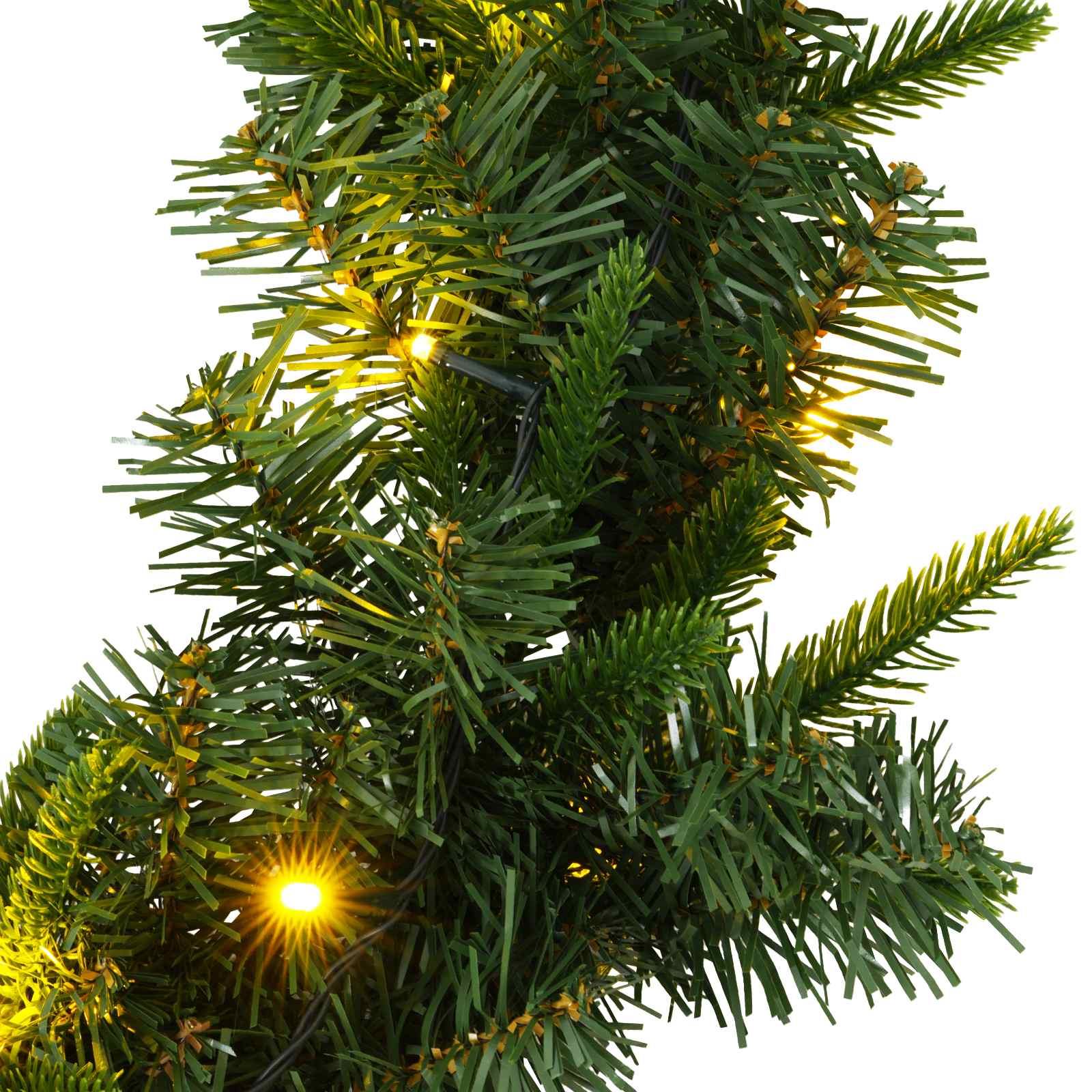 Ghirlanda di Natale Verde 270 cm PVC e PE 50 LED