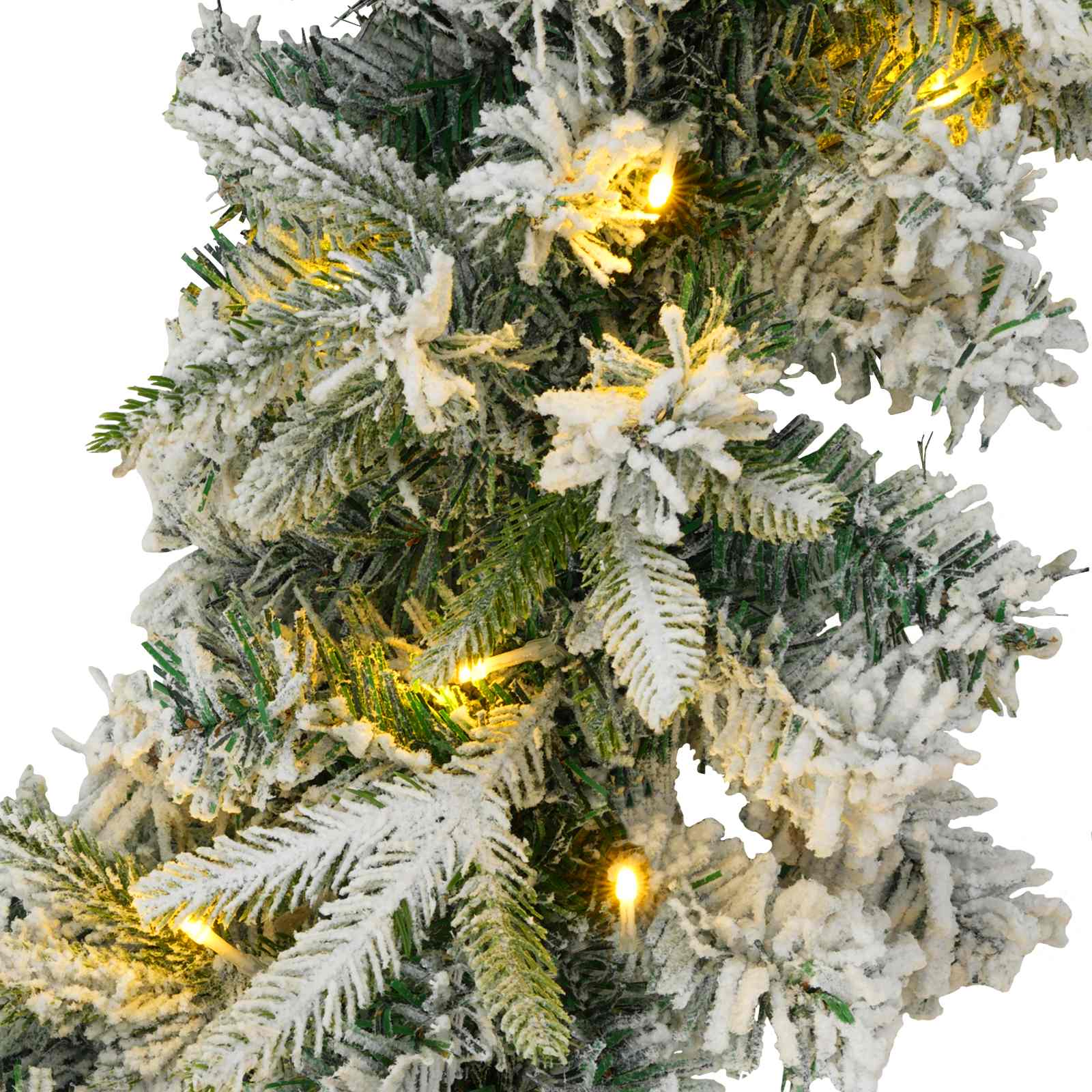 Ghirlanda di Natale Bianco 270 cm PVC e PE 50 LED