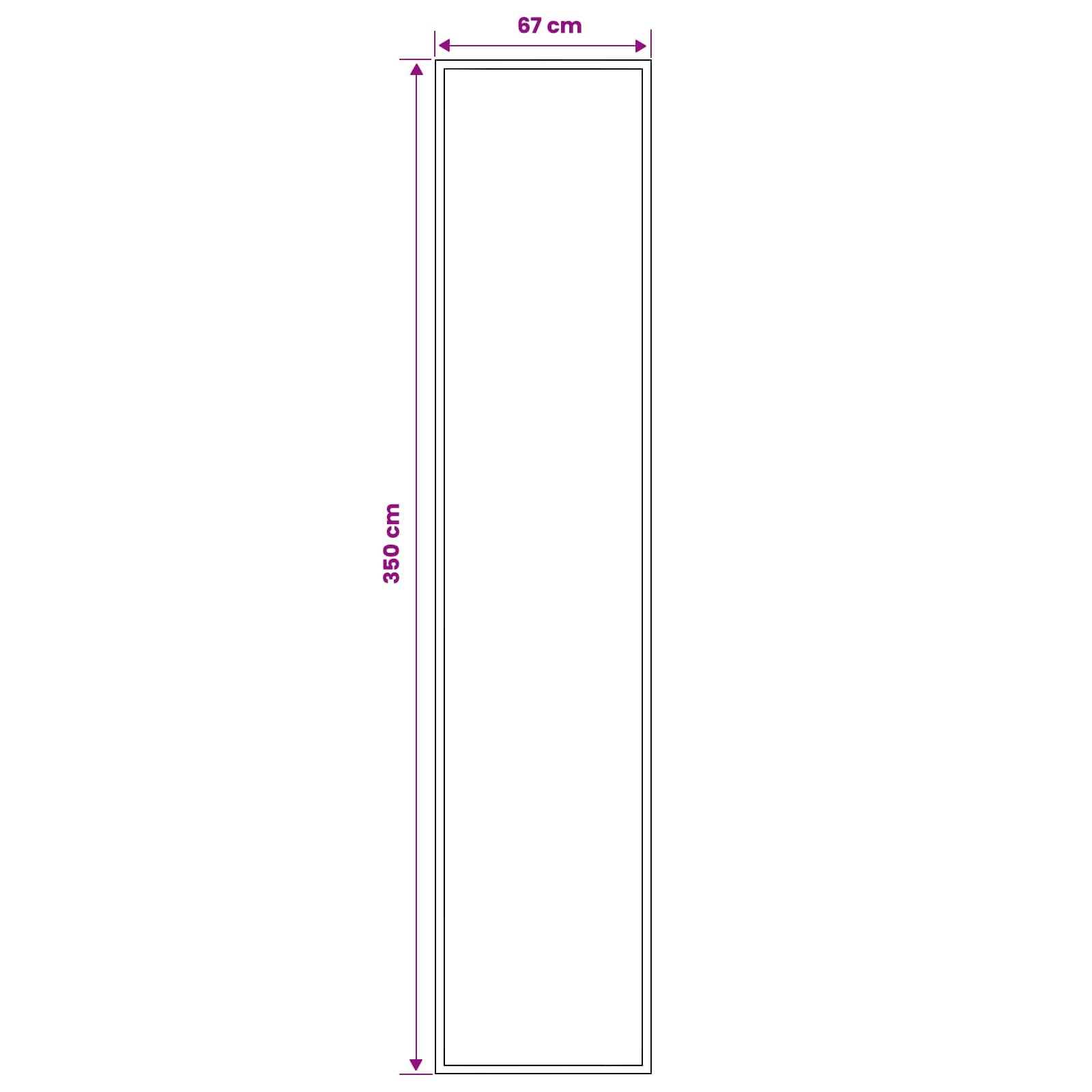 tappeto antiscivolo FLORNES Tessuto Arancione 67 x 350 cm PP 7 mm