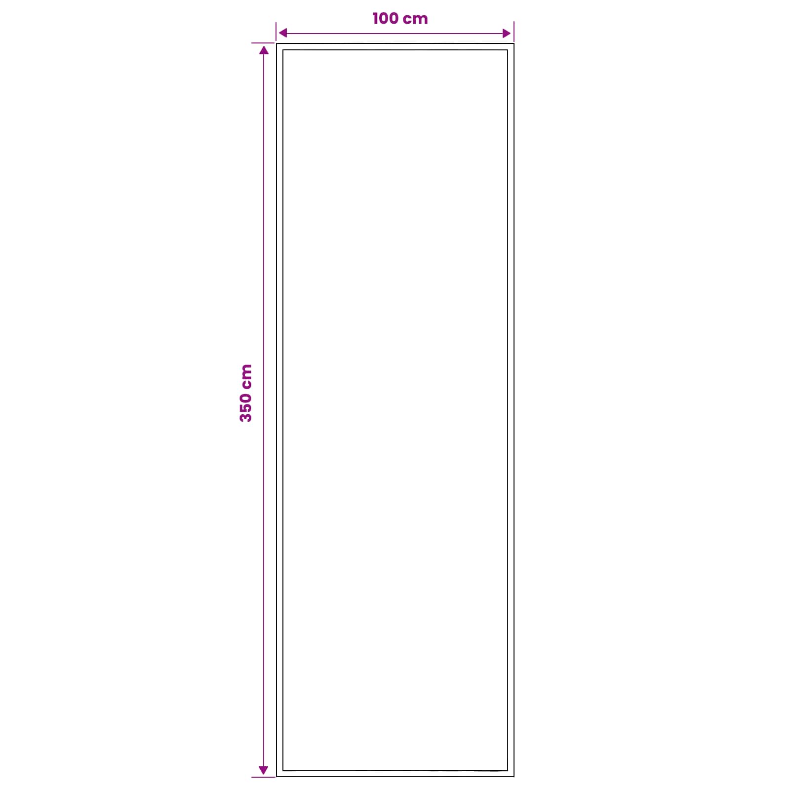 tappeto antiscivolo FLORNES Tessuto Arancione 100 x 350 cm PP 7 mm