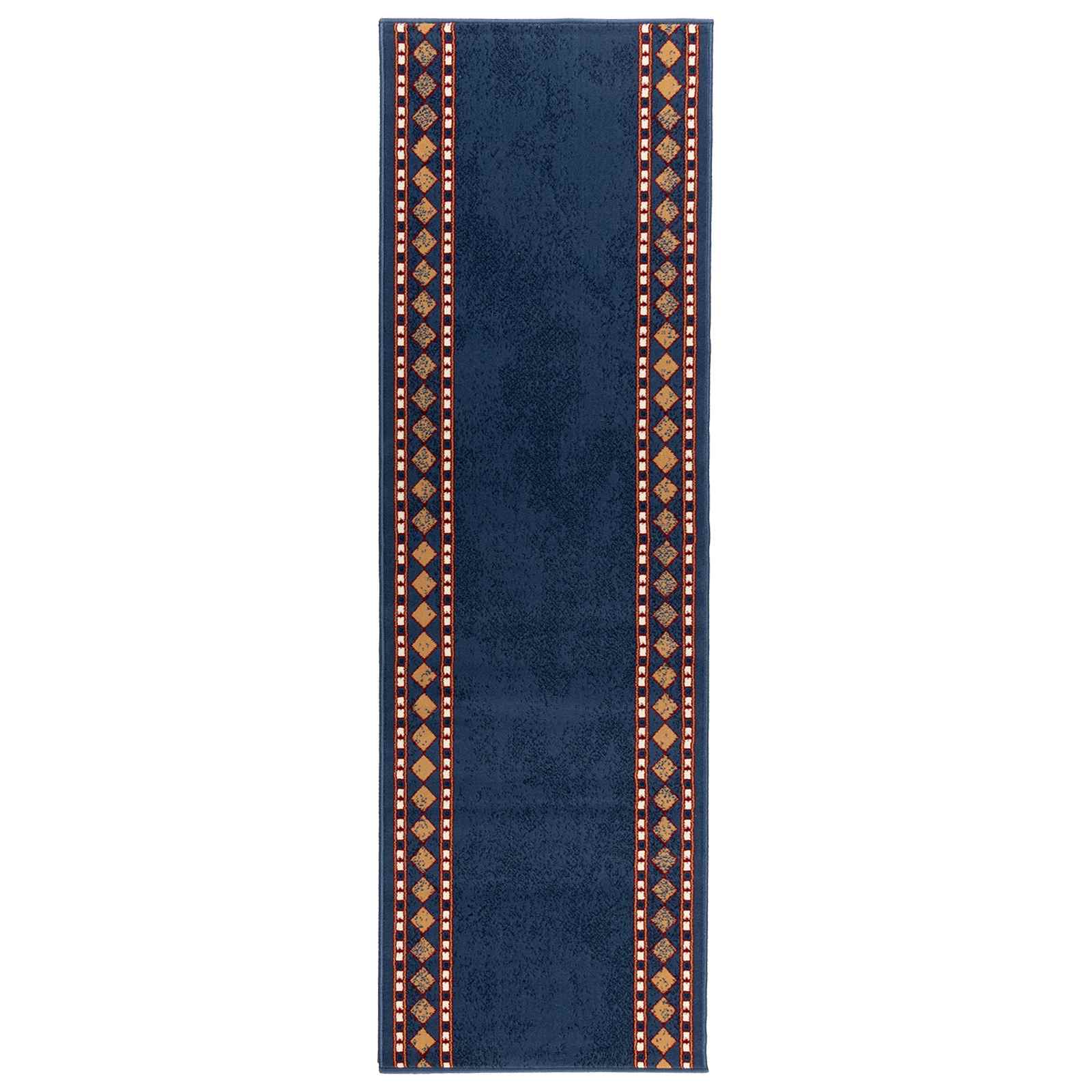 tappeto antiscivolo FLORNES Tessuto Blu 80 x 150 cm PP 7 mm