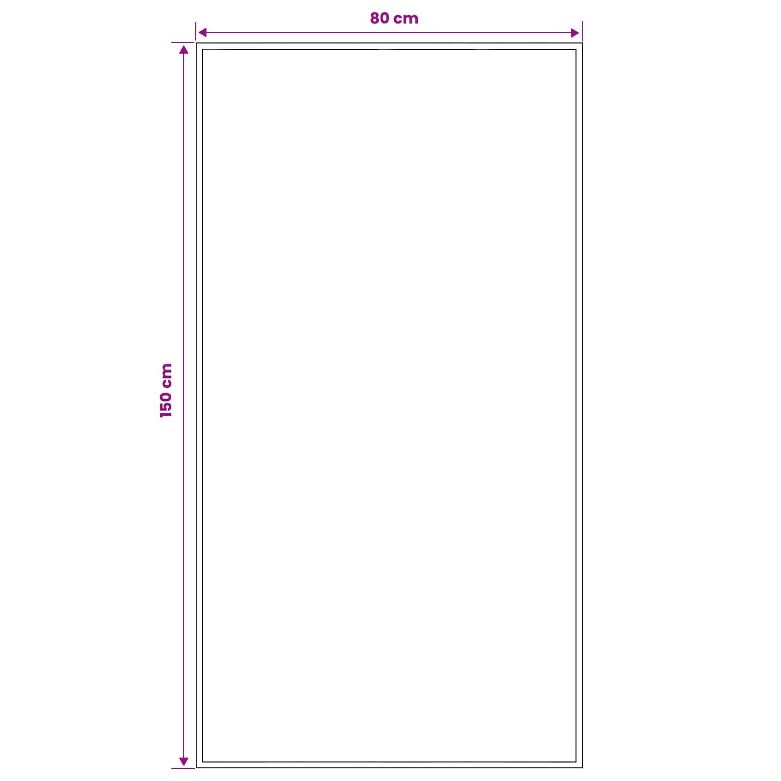 tappeto antiscivolo FLORNES Tessuto Blu 80 x 150 cm PP 7 mm