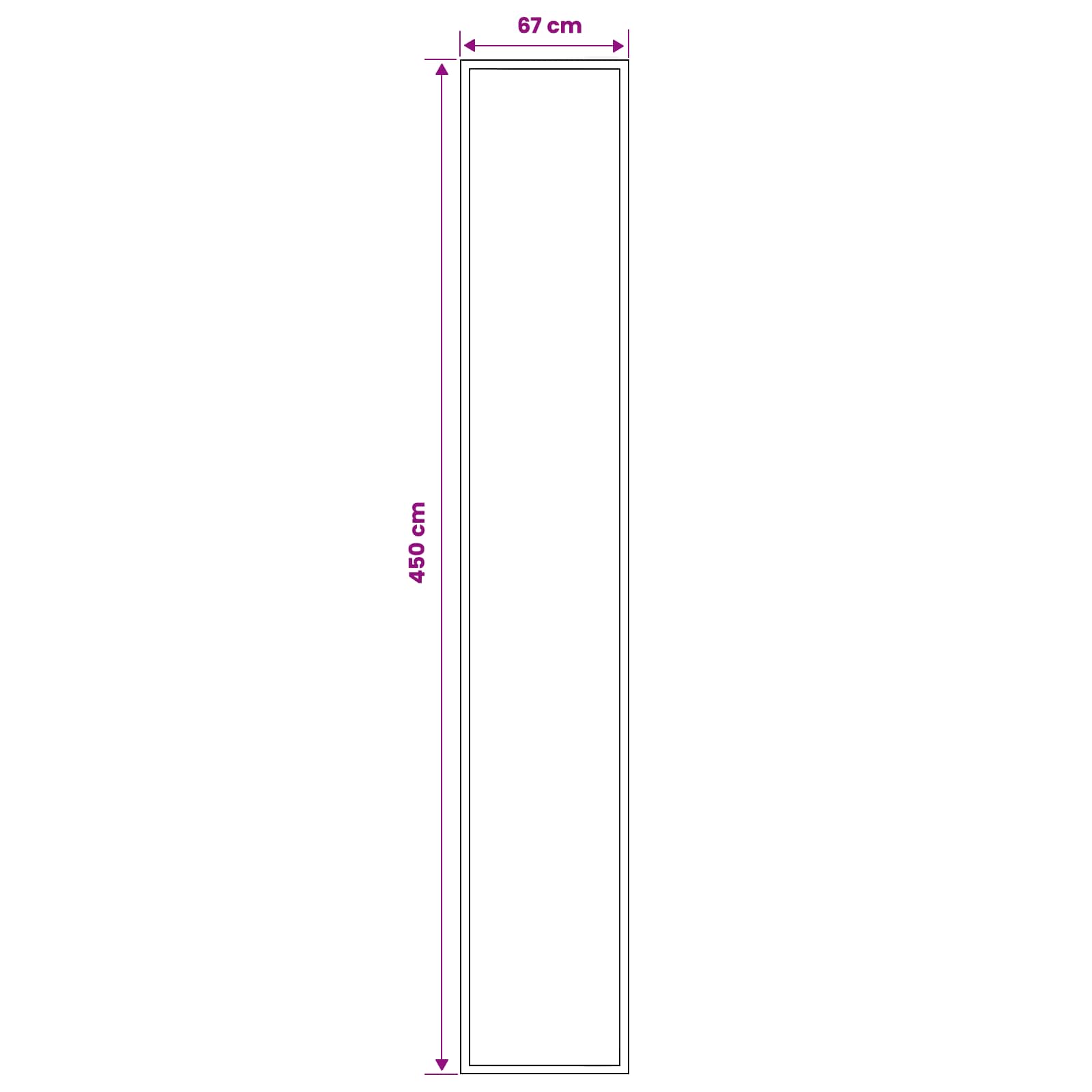 tappeto antiscivolo FLORNES Tessuto Verde 67 x 450 cm PP 7 mm