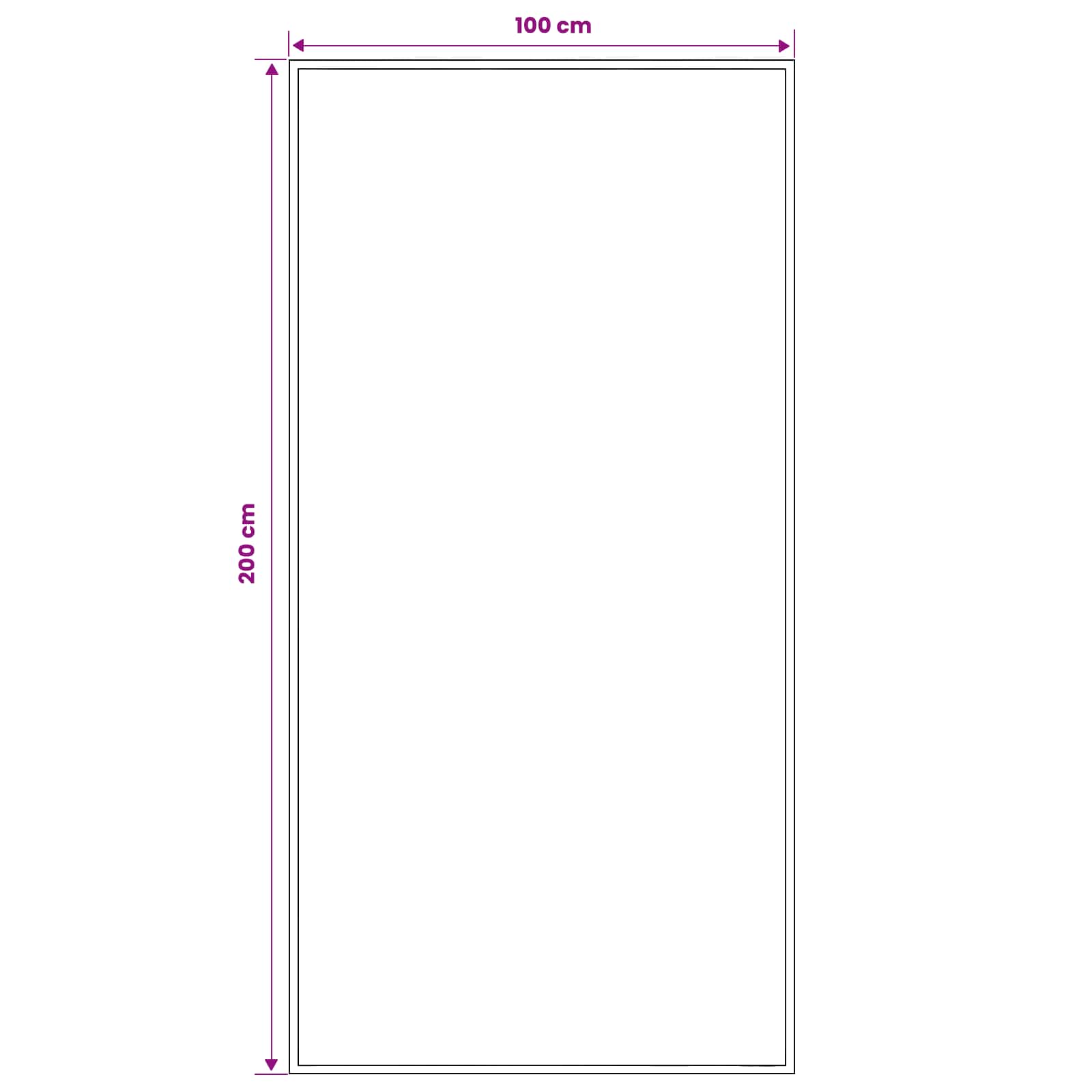 tappeto antiscivolo FLORNES Tessuto Verde 100 x 200 cm PP 7 mm
