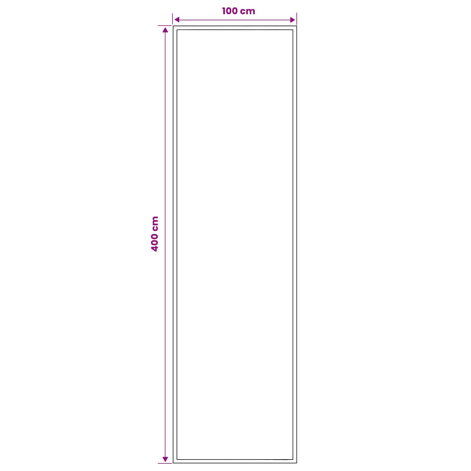 tappeto antiscivolo FLORNES Tessuto Verde 100 x 400 cm PP 7 mm