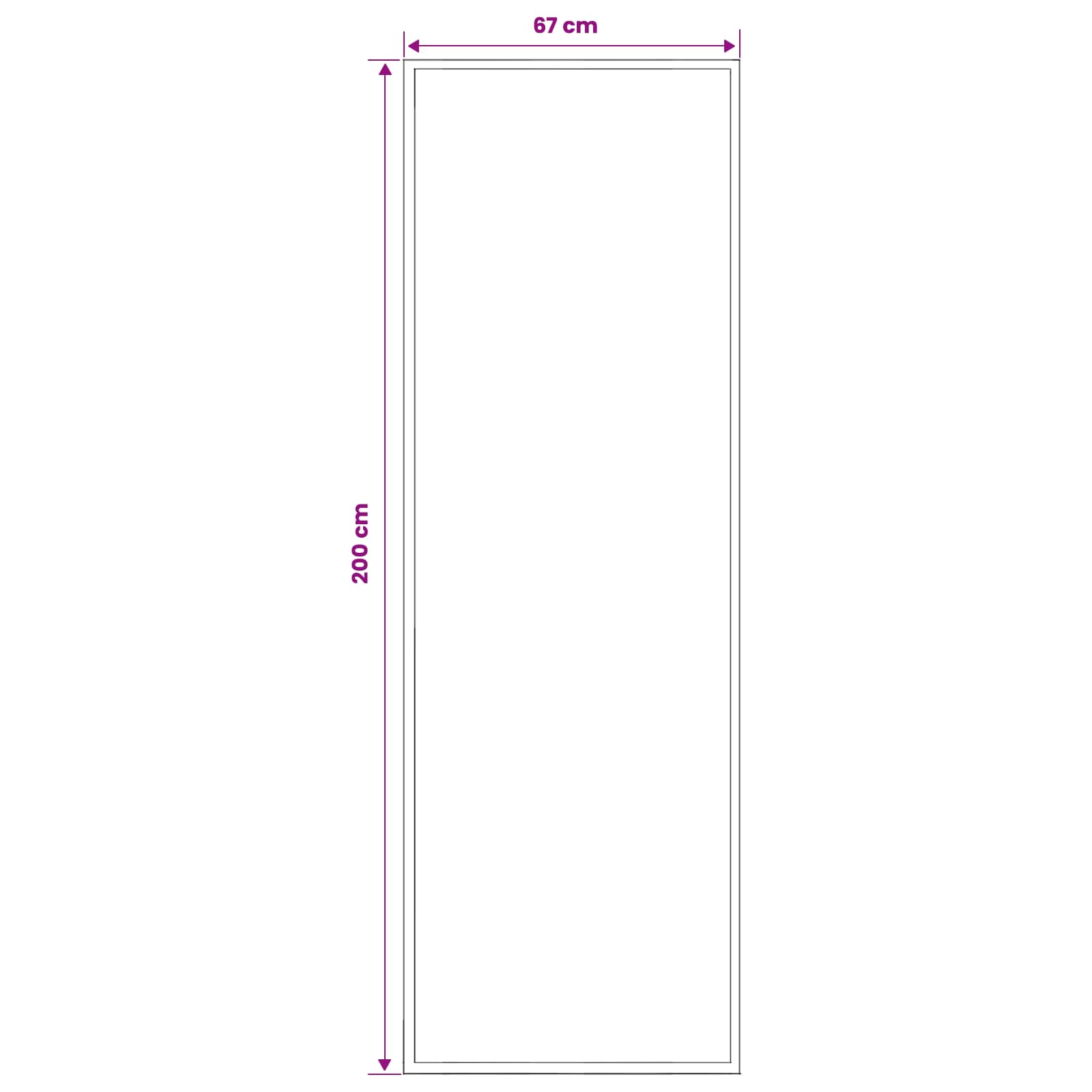 tappeto antiscivolo FLORNES Tessuto Marrone 67 x 200 cm PP 7 mm