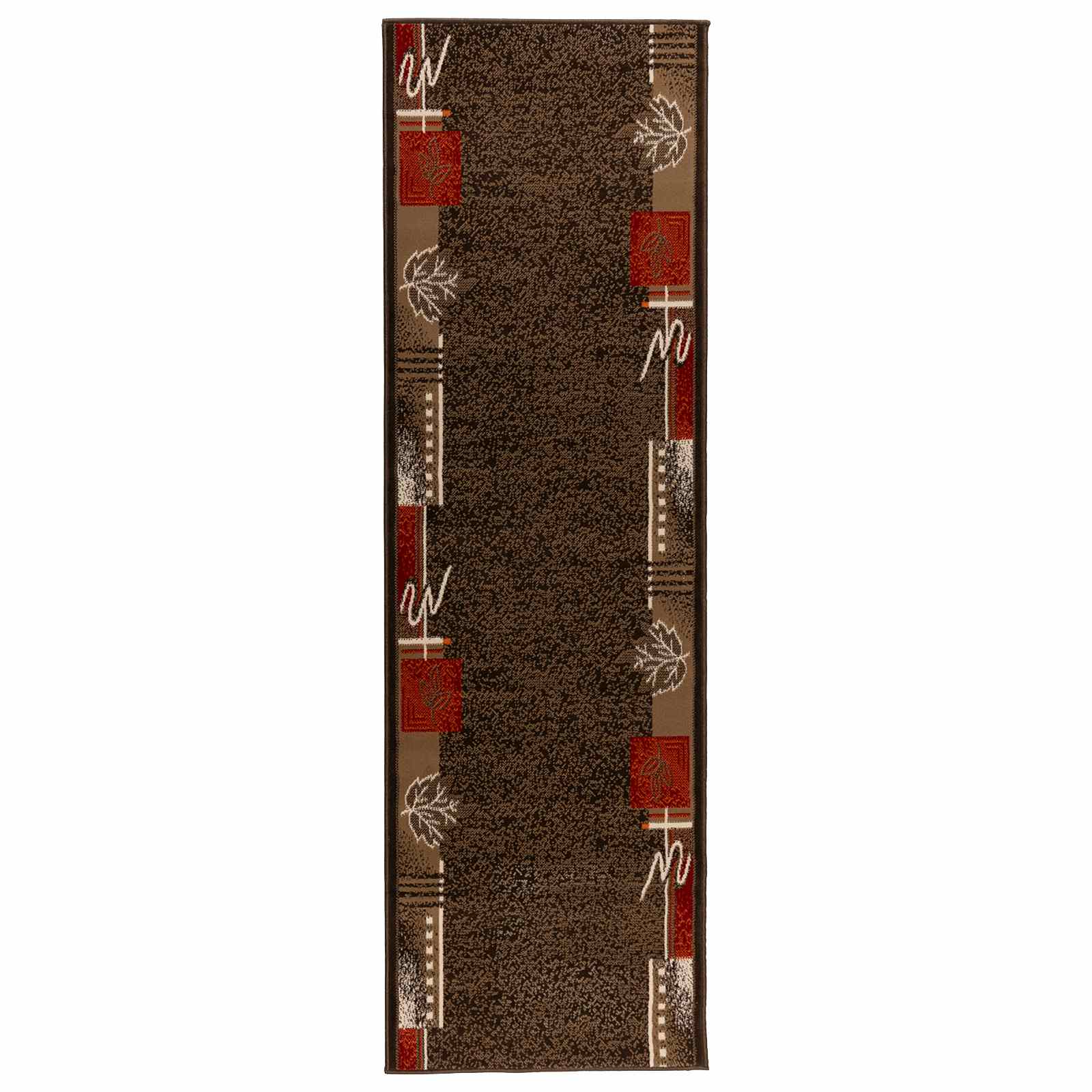 tappeto antiscivolo FLORNES Tessuto Marrone 80 x 350 cm PP 7 mm