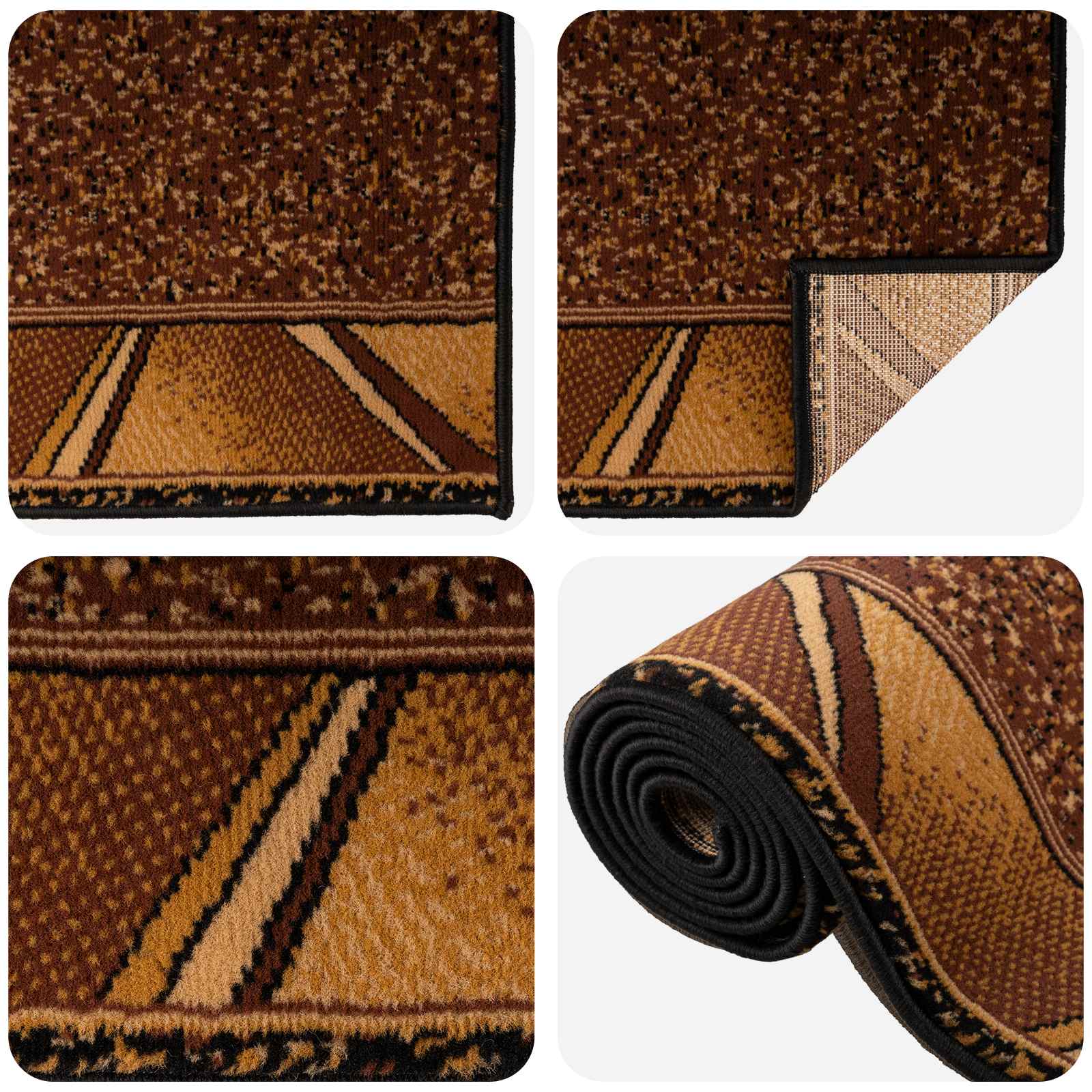 tappeto antiscivolo FLORNES Tessuto Marrone 100 x 150 cm PP 7 mm