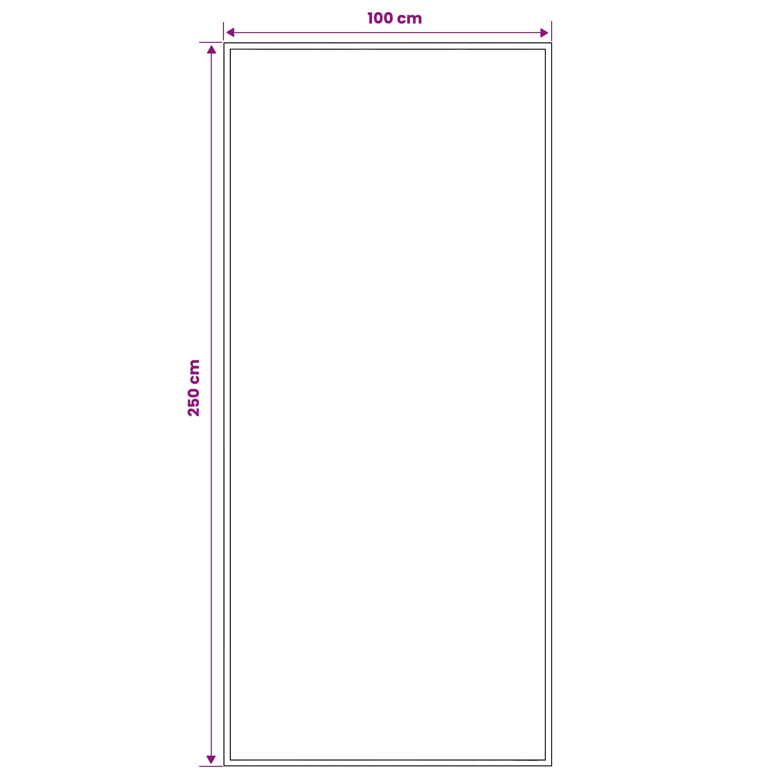tappeto antiscivolo FLORNES Tessuto Grigio 100 x 250 cm PP 7 mm