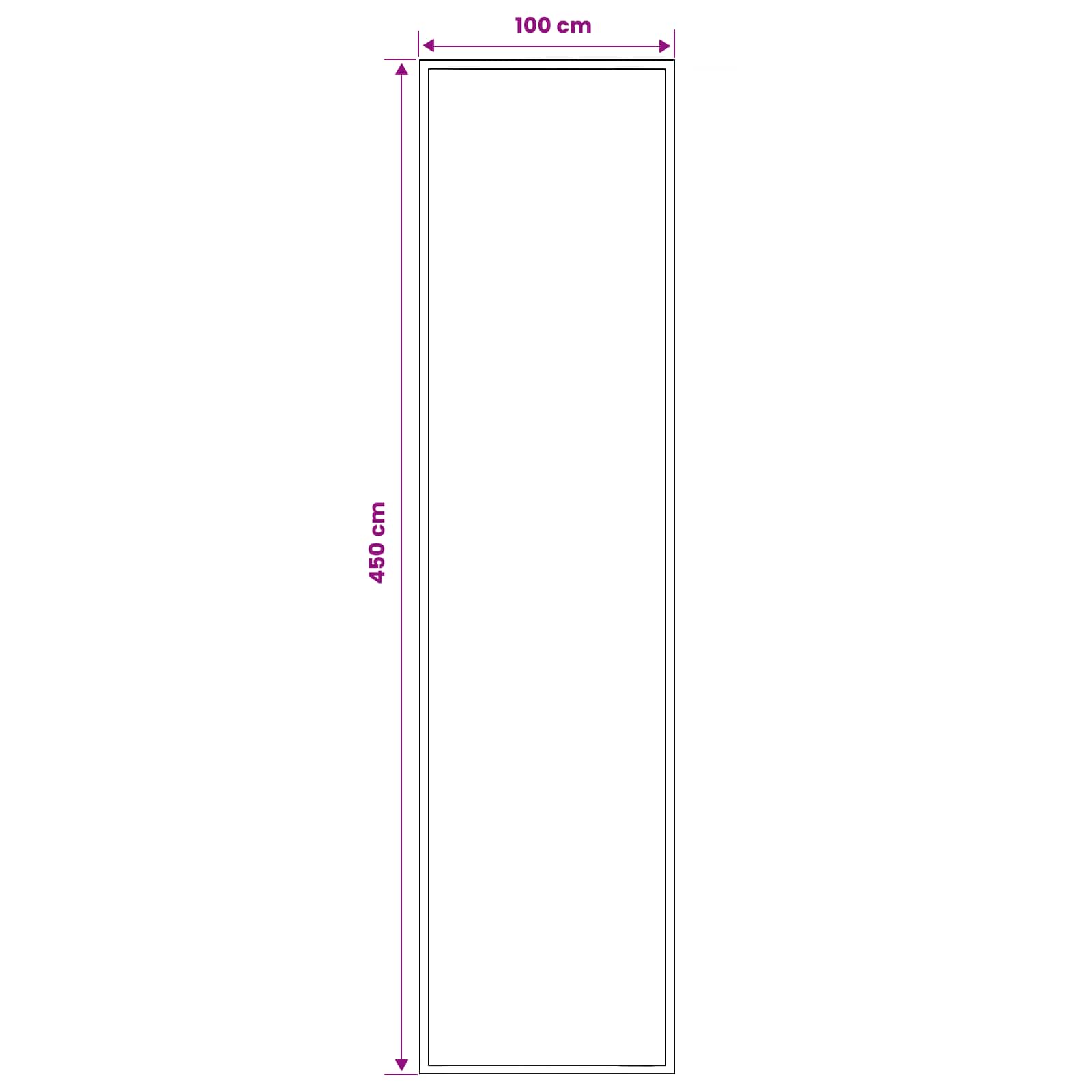 tappeto antiscivolo FLORNES Tessuto Grigio 100 x 450 cm PP 7 mm