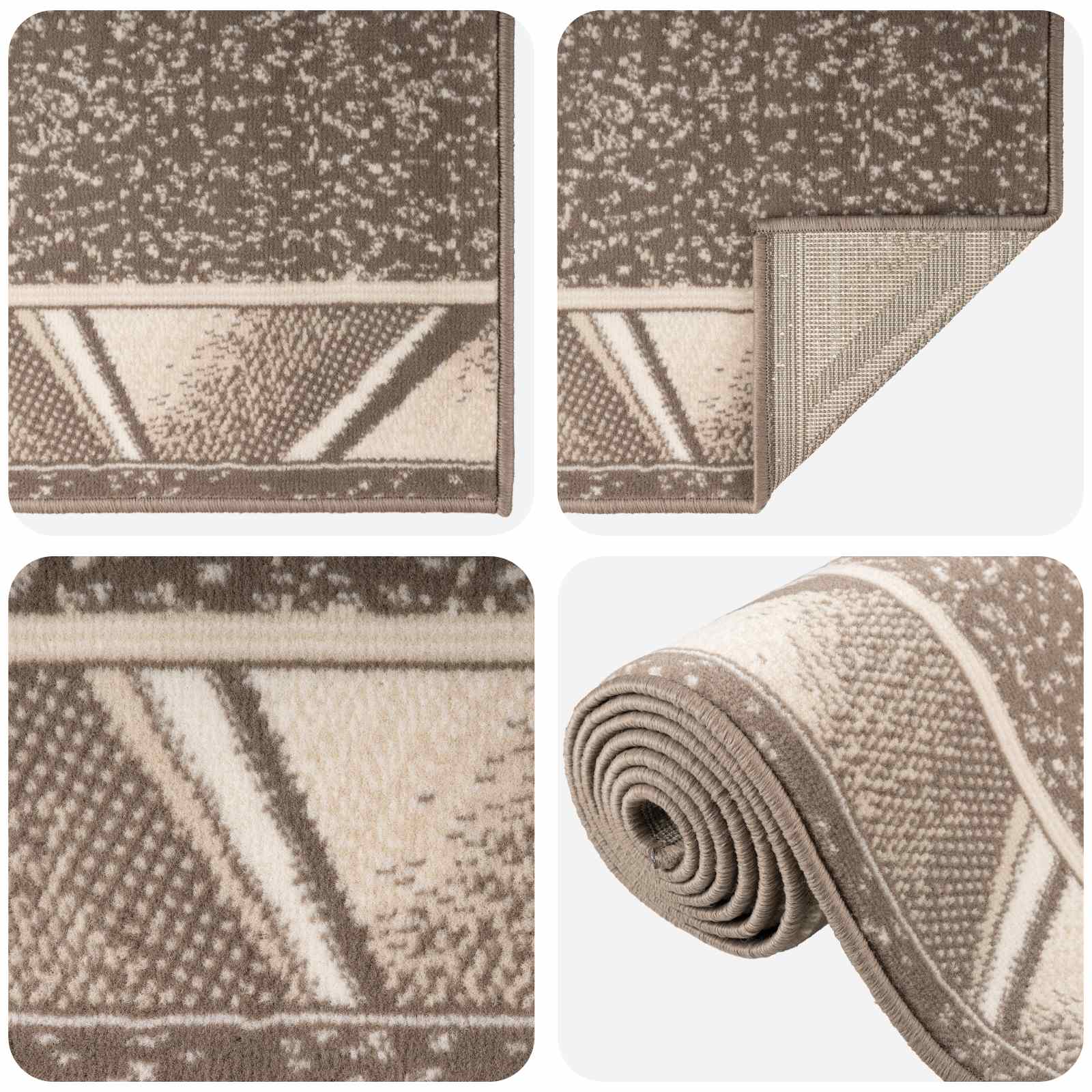 tappeto antiscivolo FLORNES Tessuto Tortora 100 x 450 cm PP 7 mm