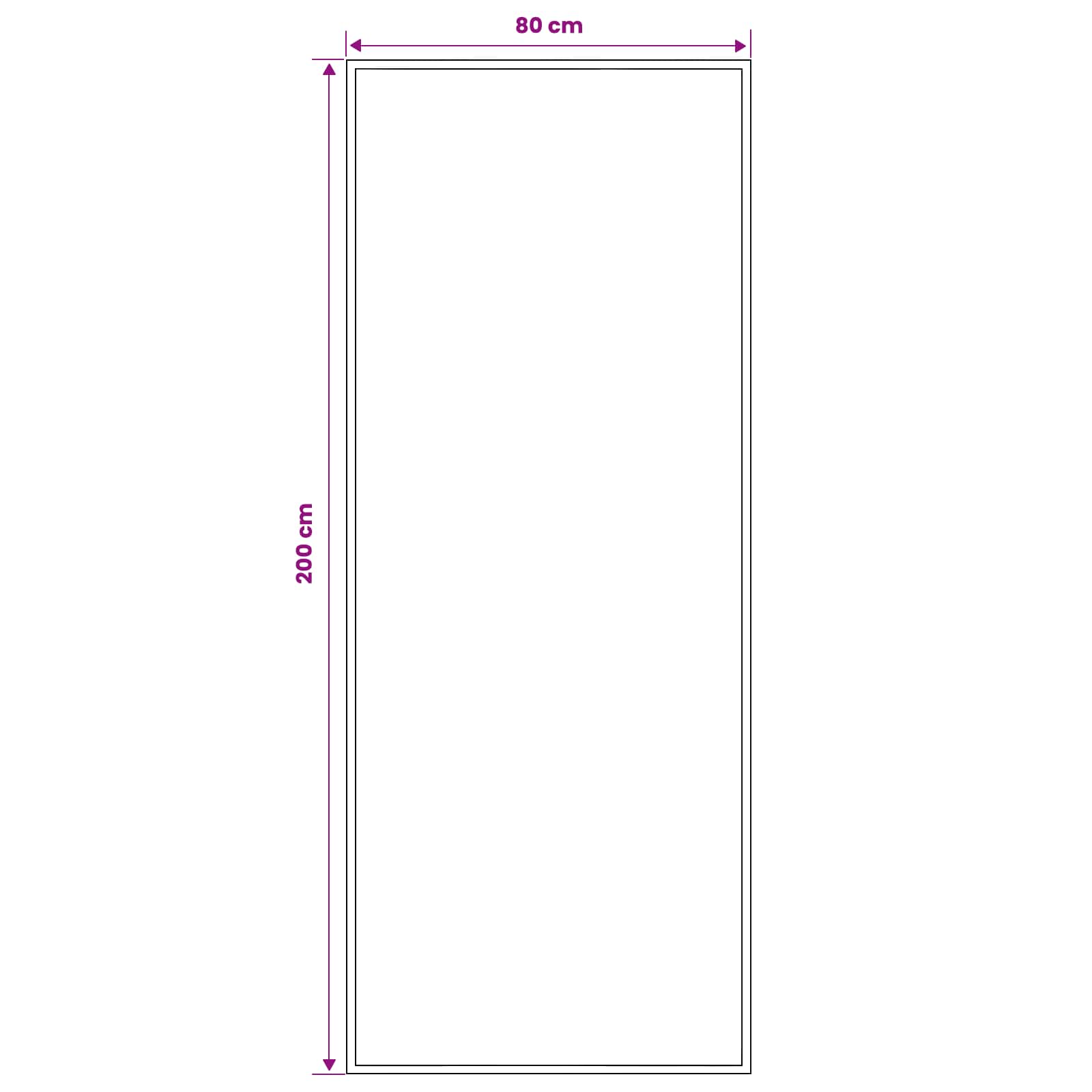 tappeto antiscivolo FLORNES Tessuto Nero 80 x 200 cm PP 7 mm