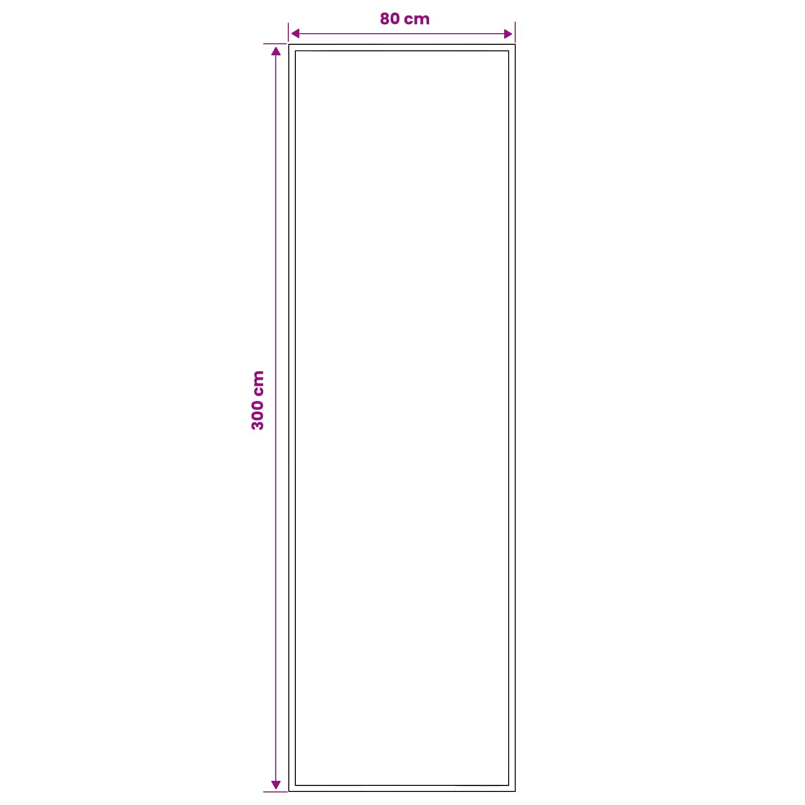 tappeto antiscivolo FLORNES Tessuto Grigio 80 x 300 cm PP 7 mm