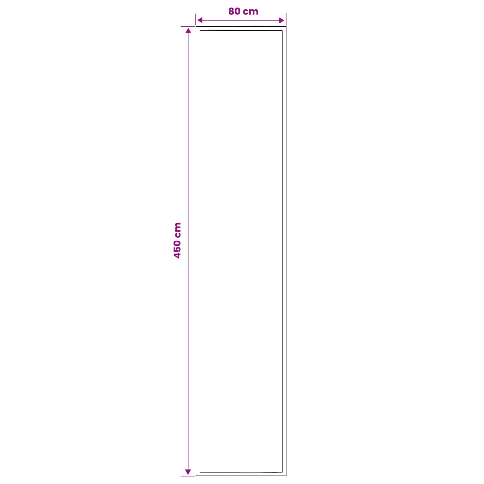 tappeto antiscivolo FLORNES Tessuto Grigio 80 x 450 cm PP 7 mm