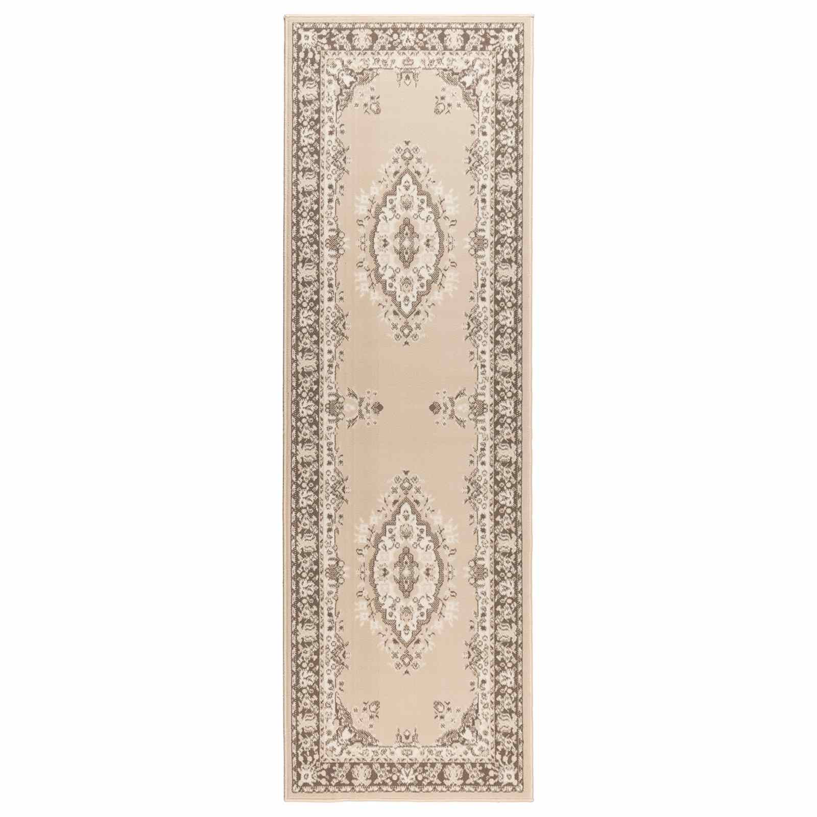 tappeto antiscivolo FLORNES Tessuto Ecrù 67 x 150 cm PP 7 mm