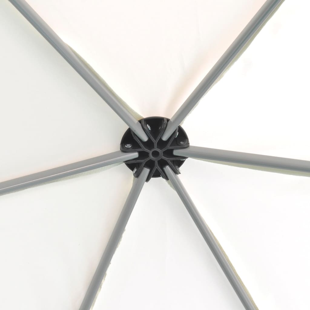 Gazebo Esagonale Pop-Up con 6 Pareti Bianco Crema 3,6x3,1 m