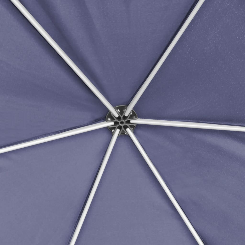 Gazebo Esagonale Pop-Up con 6 Pareti Blu Scuro 3,6x3,1 m
