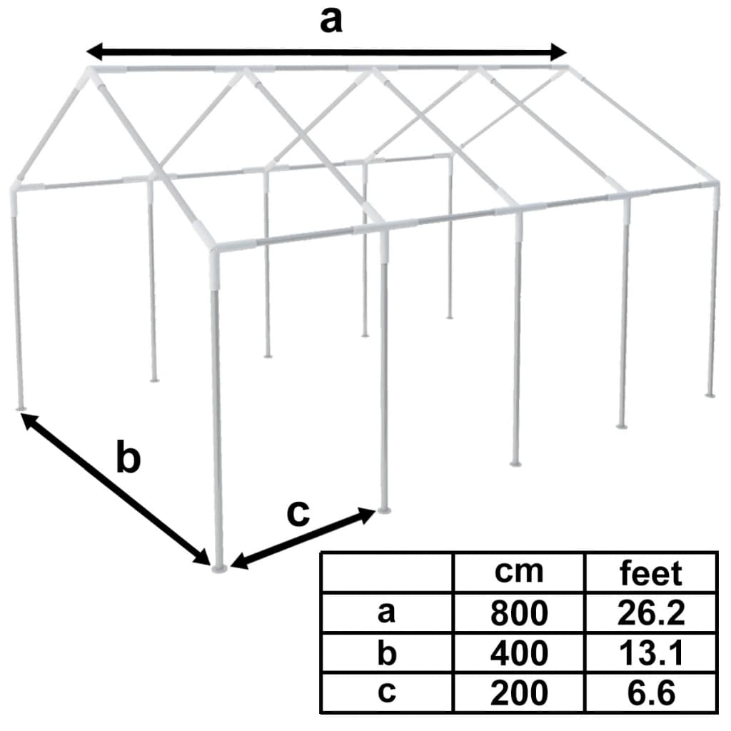 Telaio per Gazebo 8x4 m Acciaio