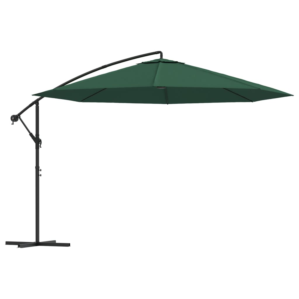 Ombrellone a Sbalzo da Giardino 3,5 m Verde