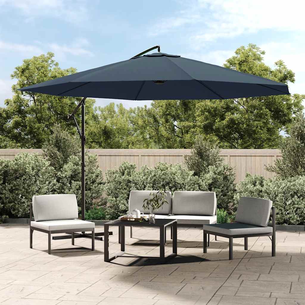 Ombrellone a Sbalzo da Giardino 3,5 m Blu