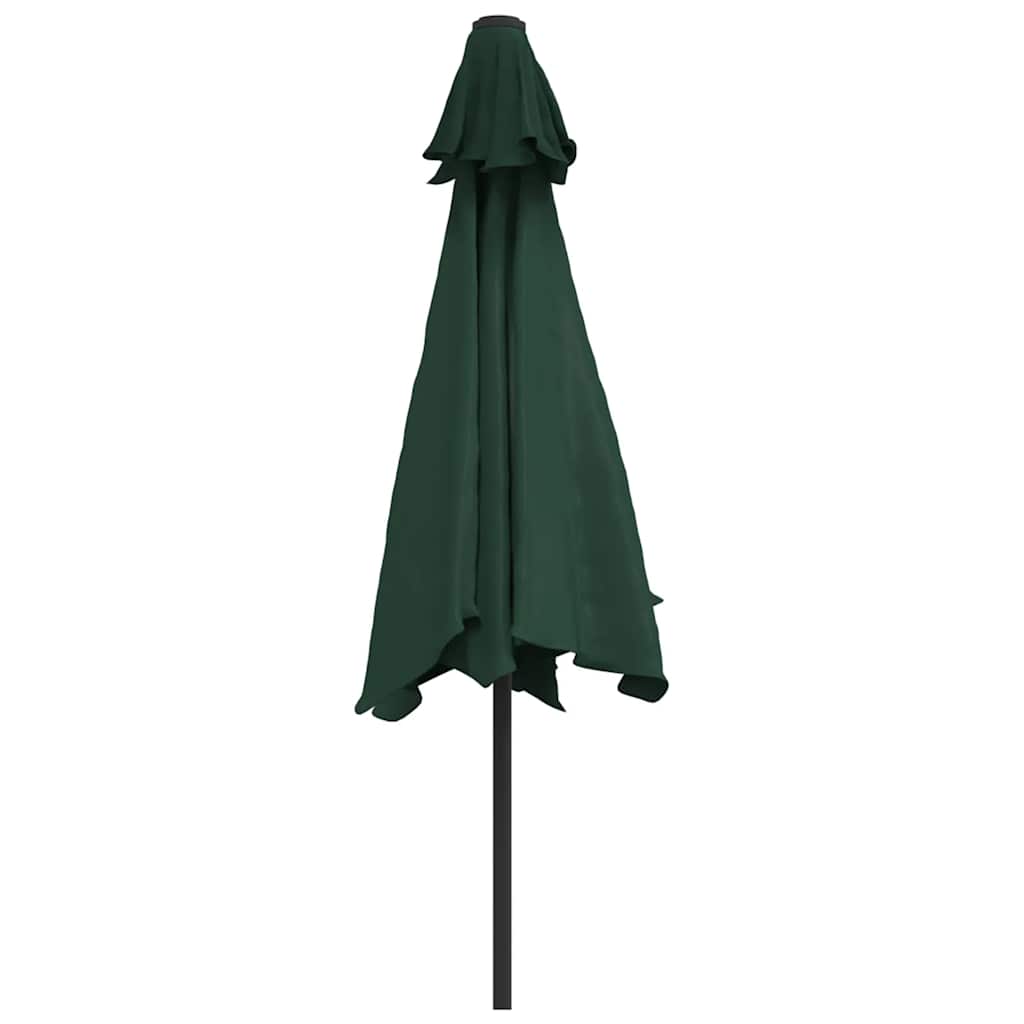 Ombrellone a Sbalzo da Giardino con LED 3 m Verde