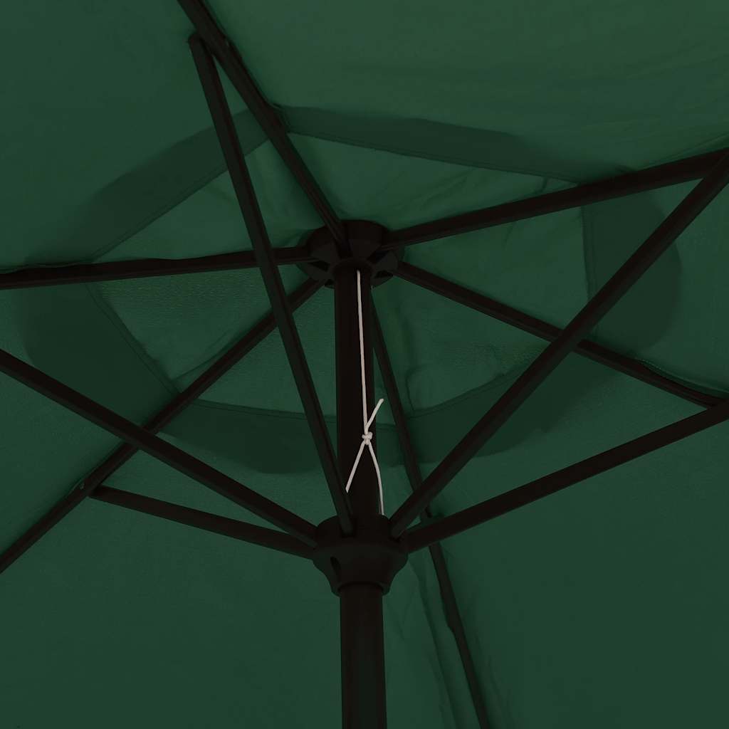 Ombrellone a Sbalzo da Giardino con LED 3 m Verde