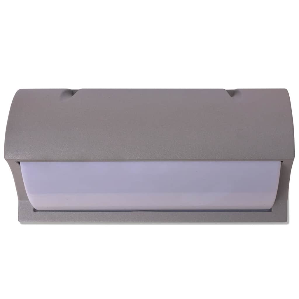 Luce da parete per esterno in alluminio grigio