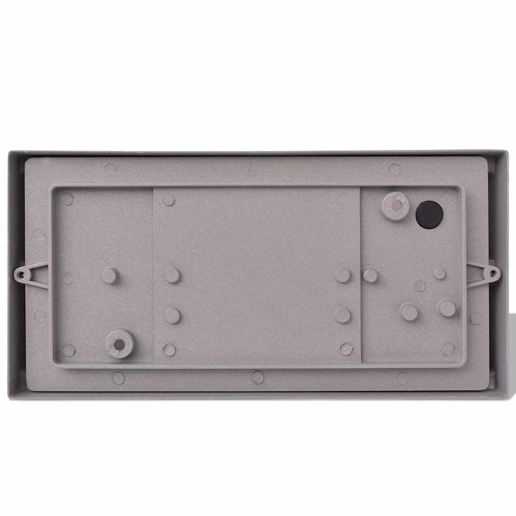 Luce da parete per esterno in alluminio grigio