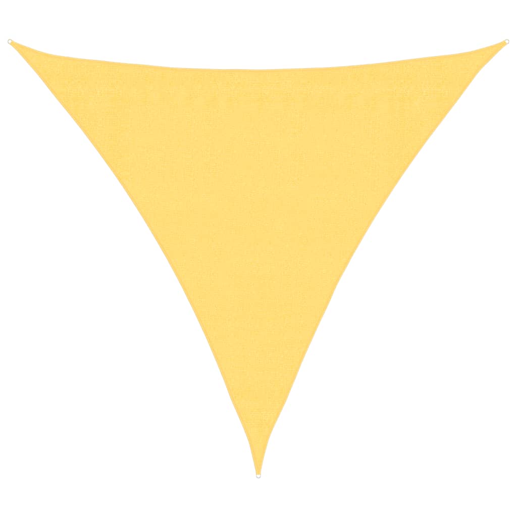 Parasole a Vela HDPE Triangolare 3,6x3,6x3,6 m Beige